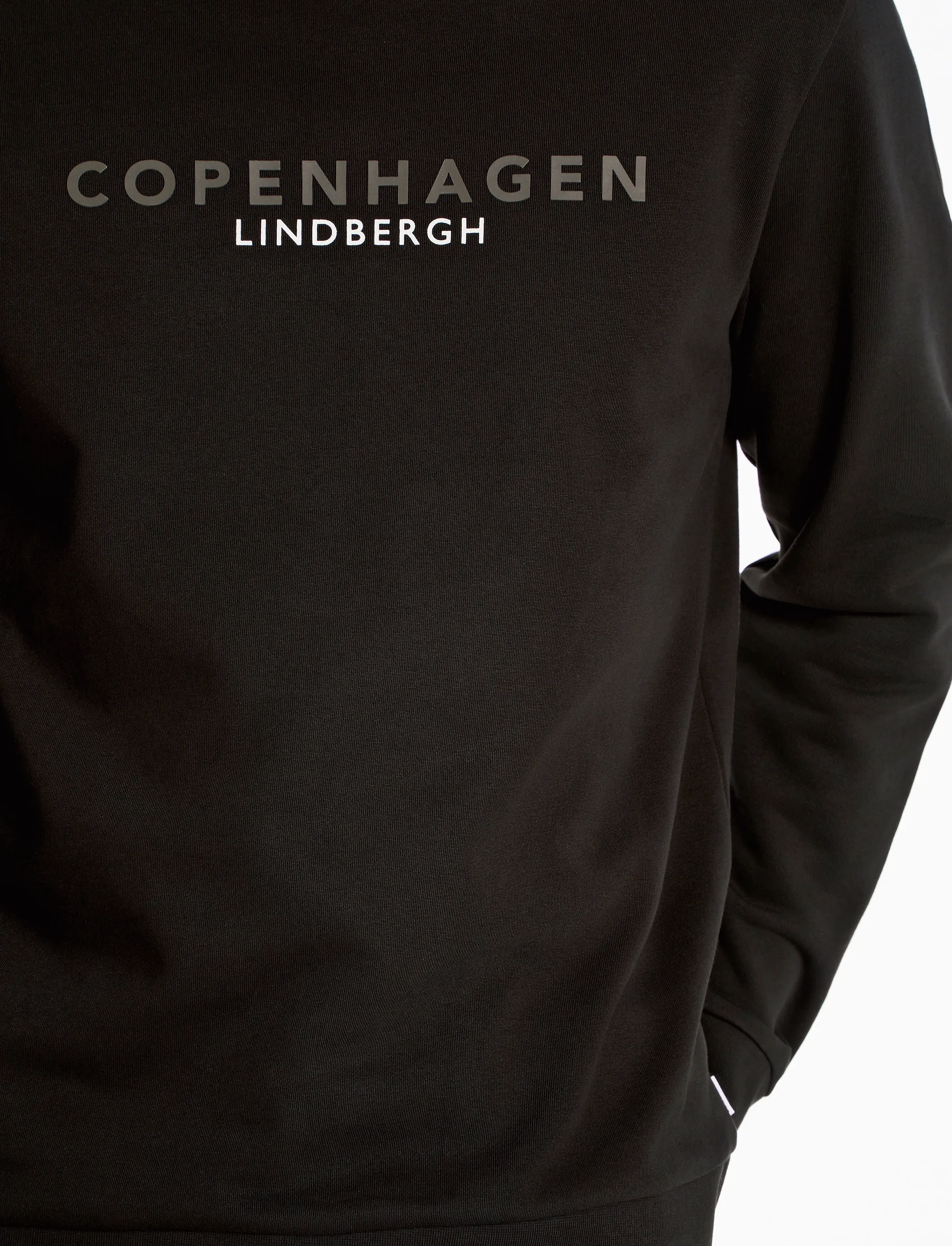 Lindbergh - O-neck printed sweat - black 424 - 5