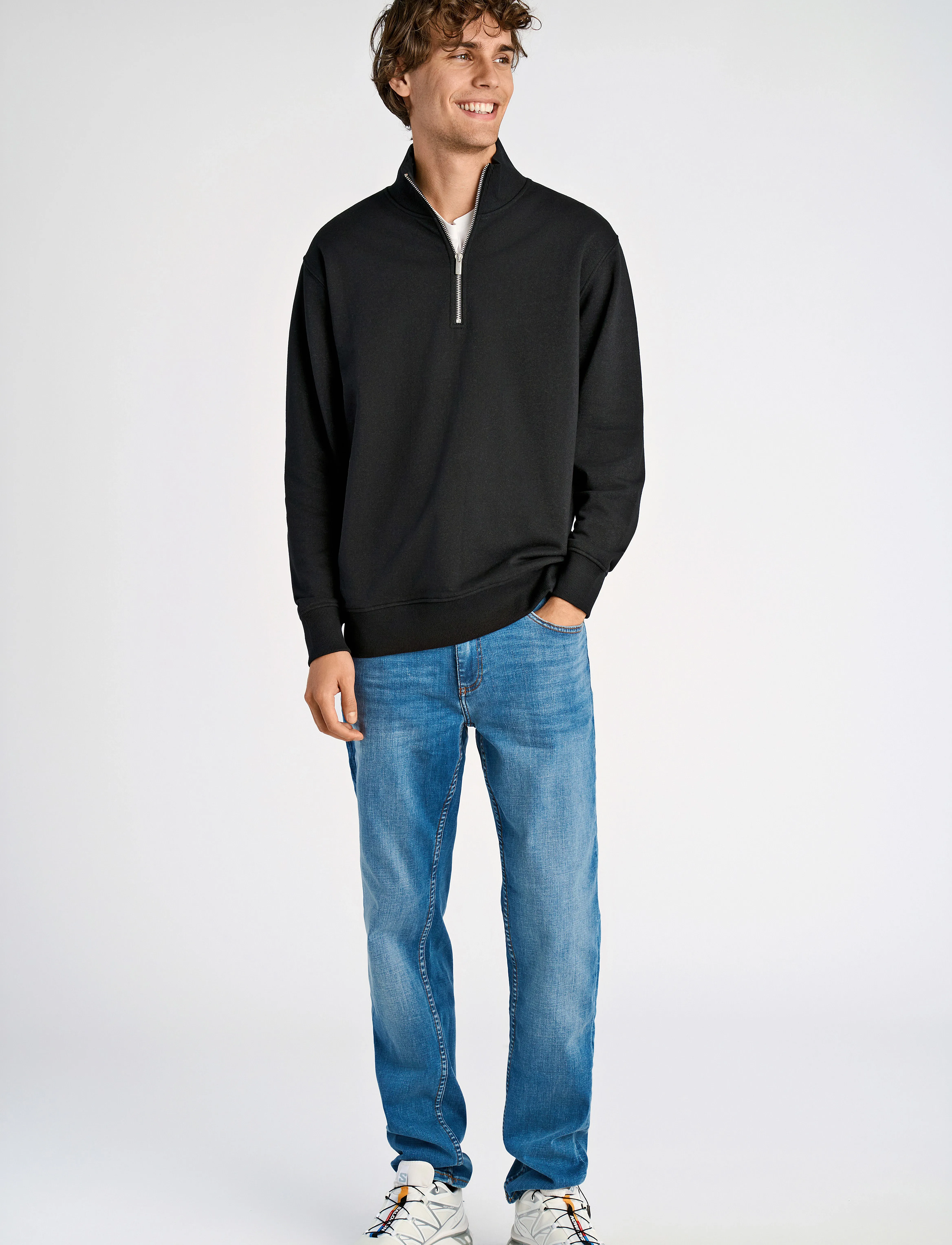 Lindbergh - Half zip sweat - sweatshirts - black - 4