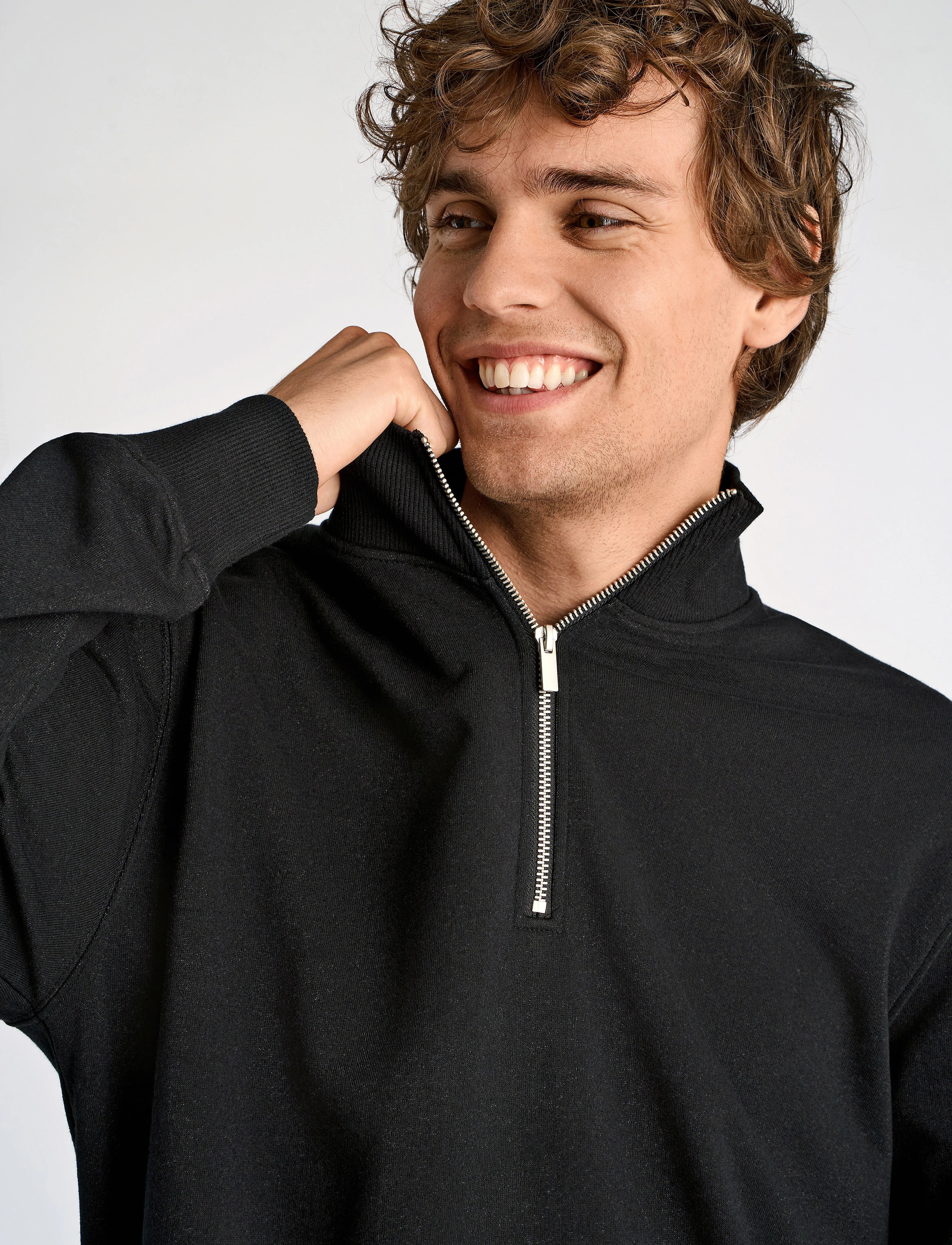 Lindbergh - Half zip sweat - sweatshirts - black - 5
