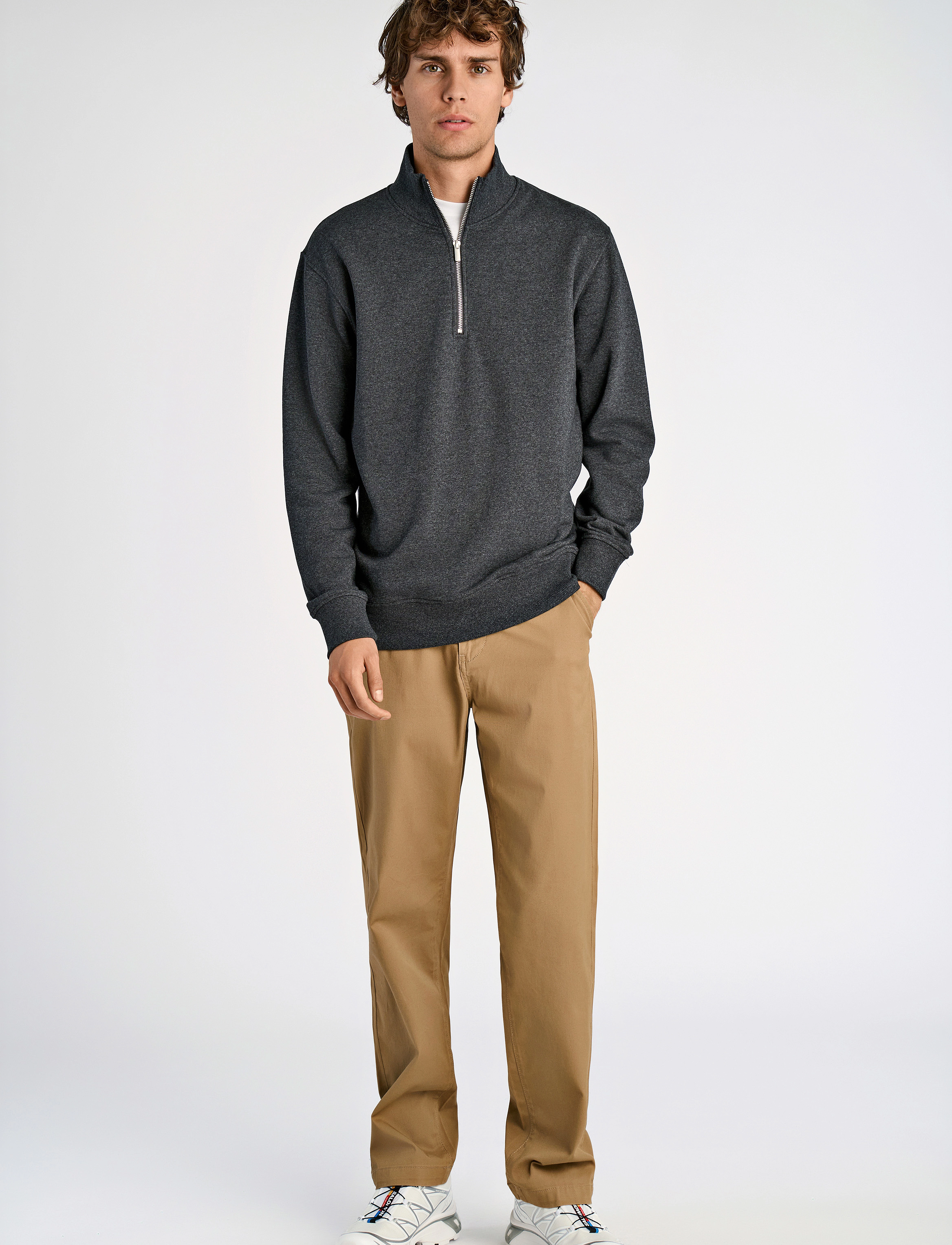 Lindbergh - Half zip sweat - sweatshirts - charcoal - 4