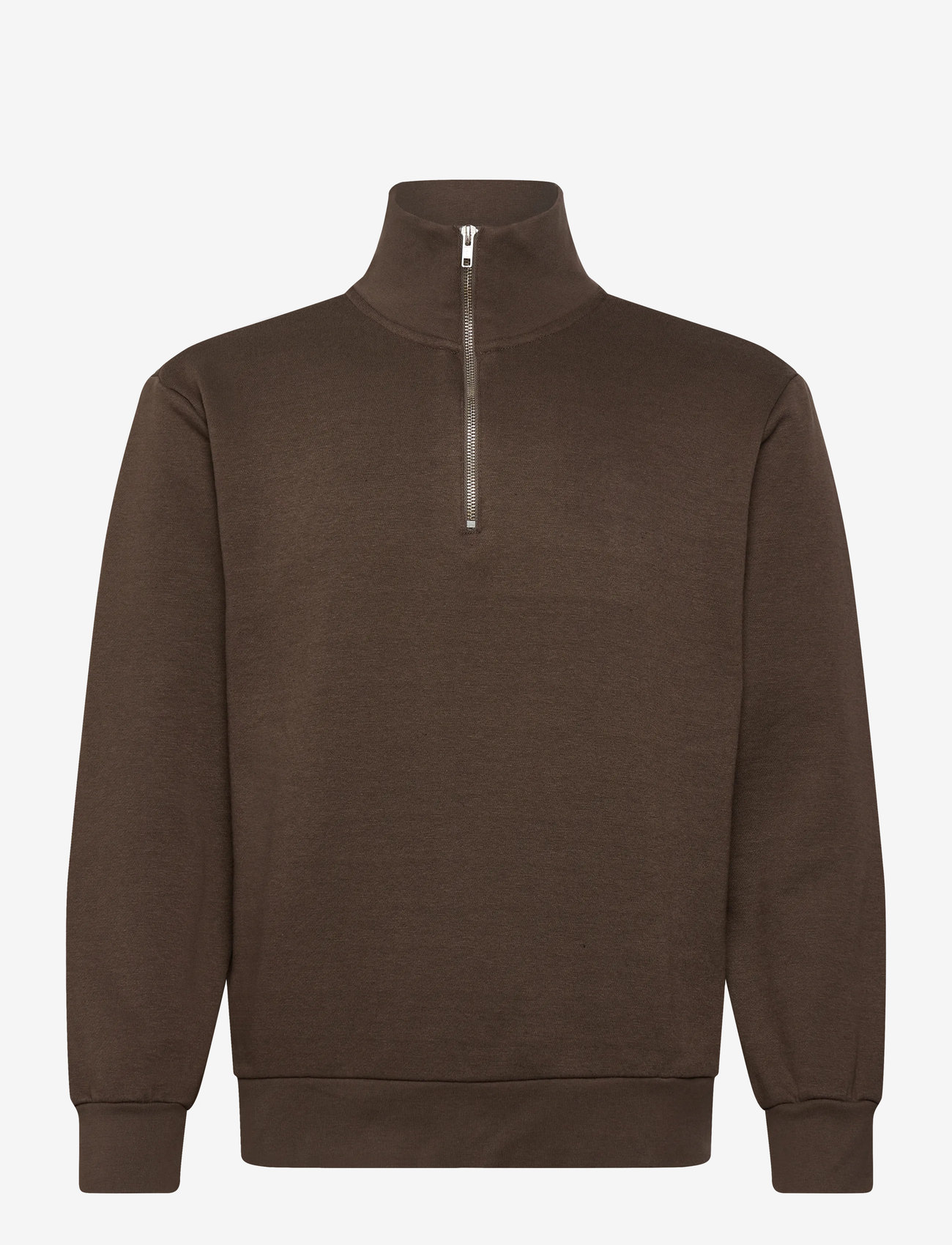 Lindbergh - Half zip sweat - sweatshirts - dk brown - 0