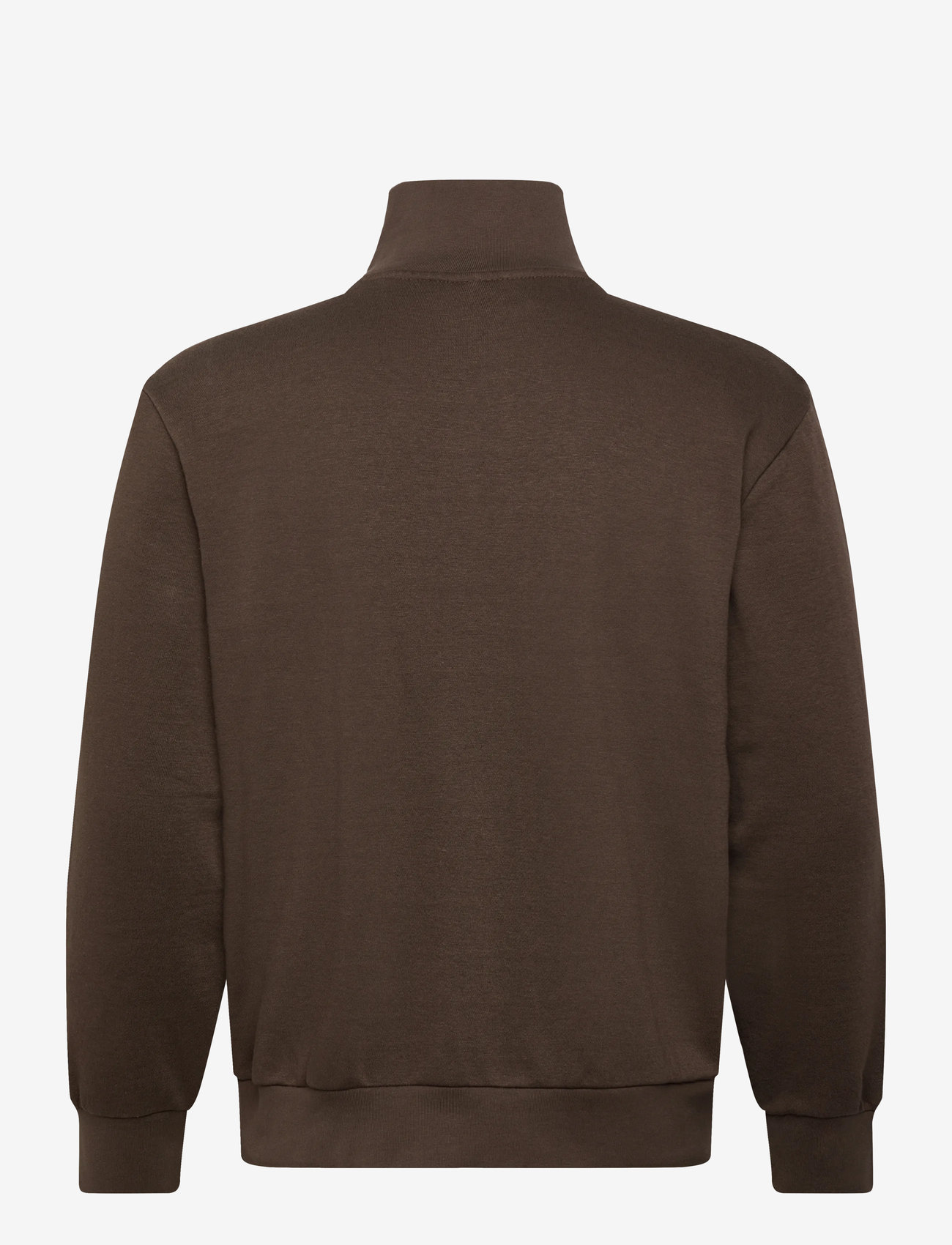 Lindbergh - Half zip sweat - sweatshirts - dk brown - 1