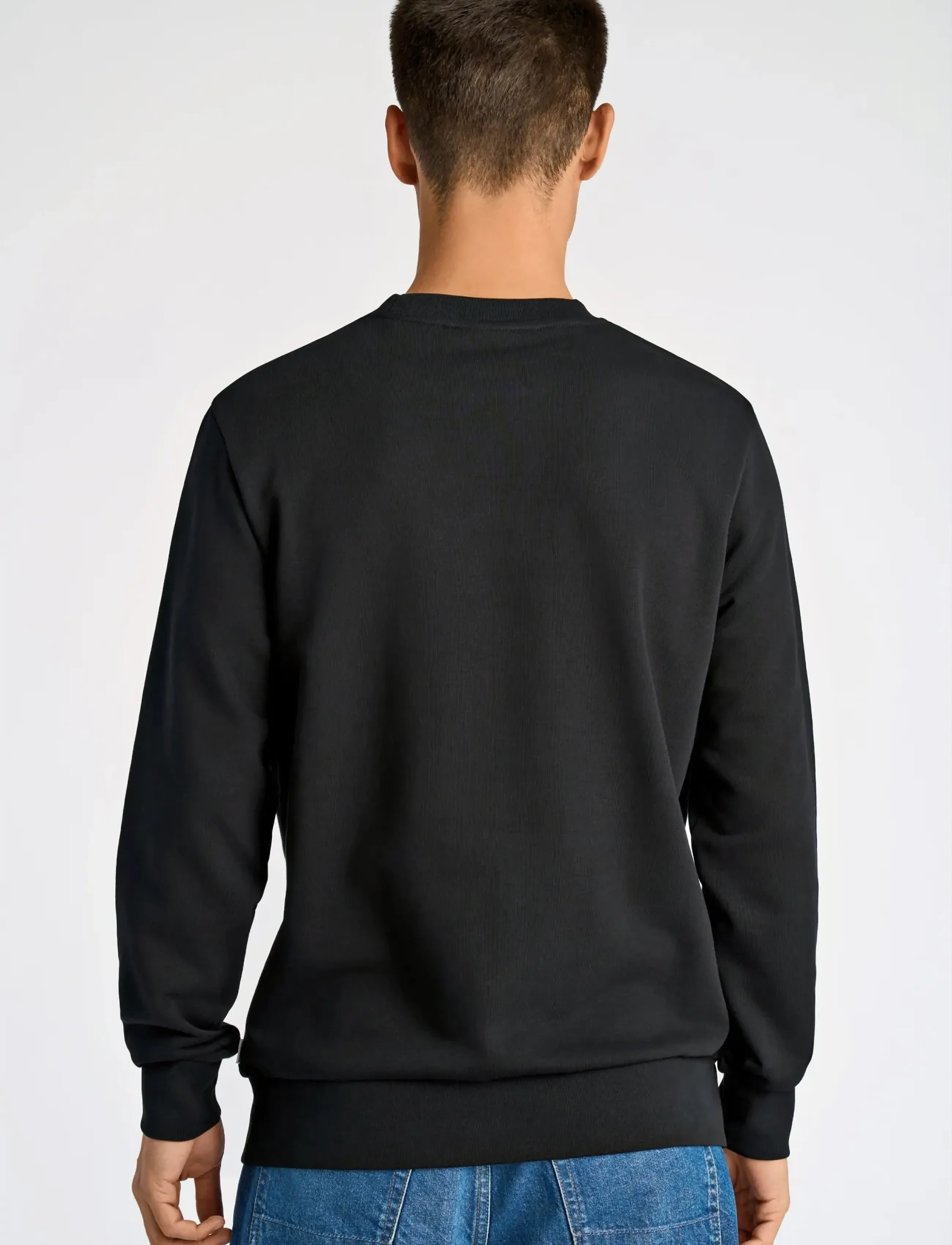 Lindbergh - Logo chest print o-neck sweat - kollektionen - black - 4