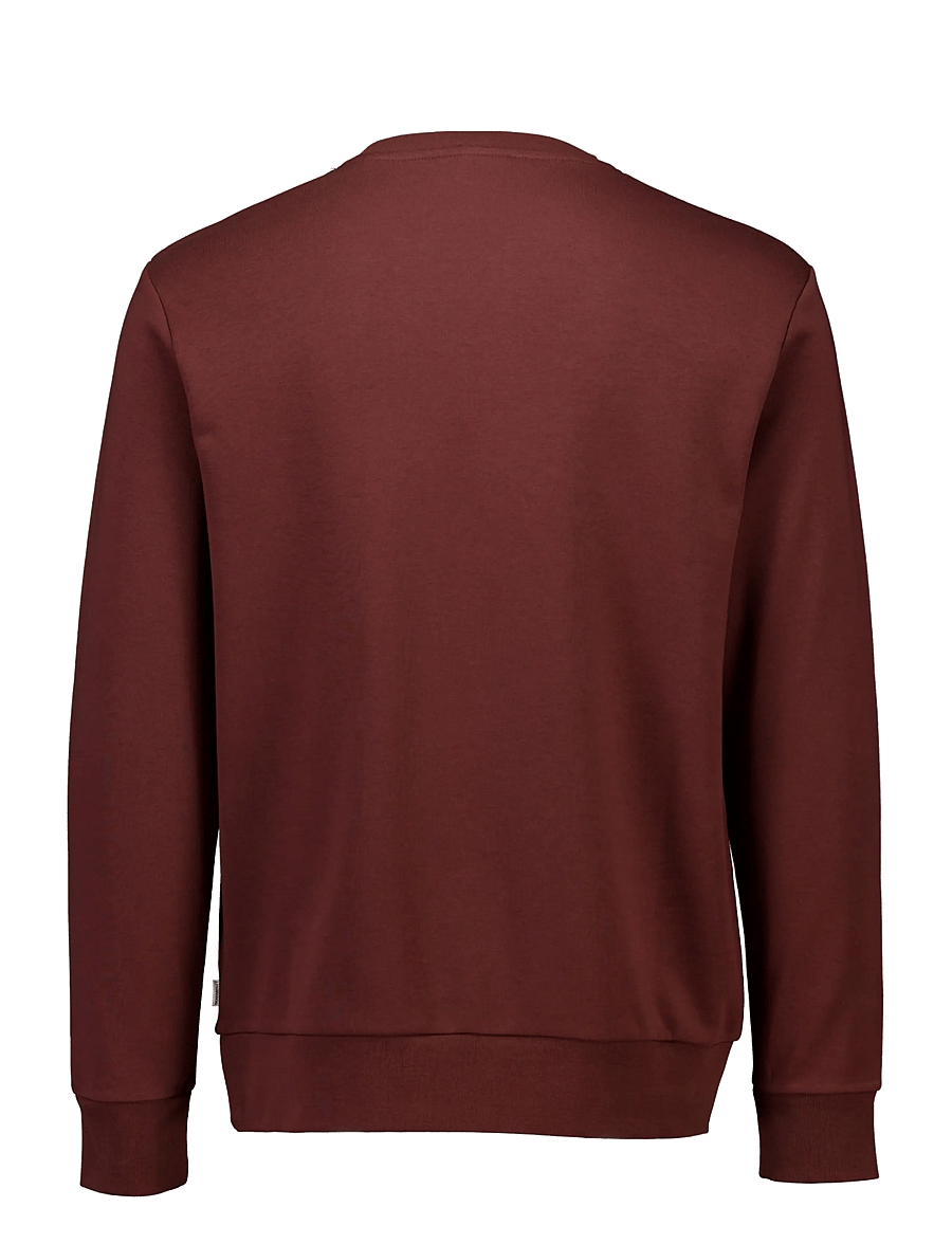 Lindbergh - Logo chest print o-neck sweat - sweatshirts - burgundy - 2