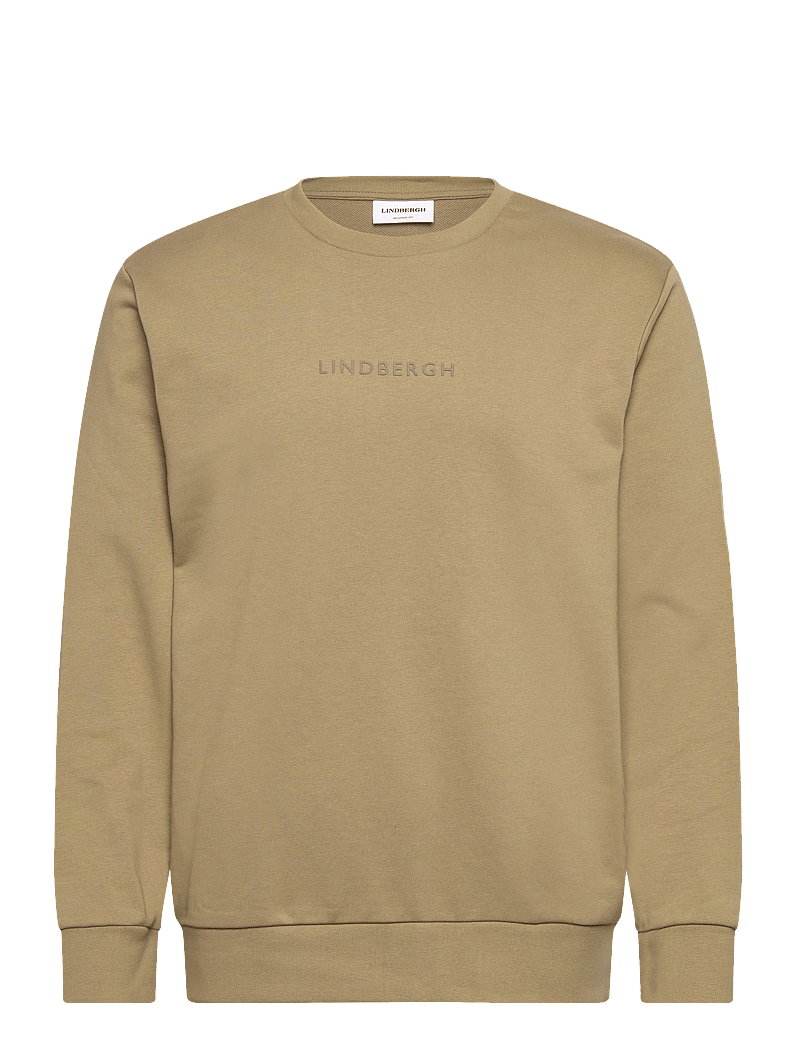 Lindbergh - Logo chest print o-neck sweat - kollektsioonid - dusty green - 1