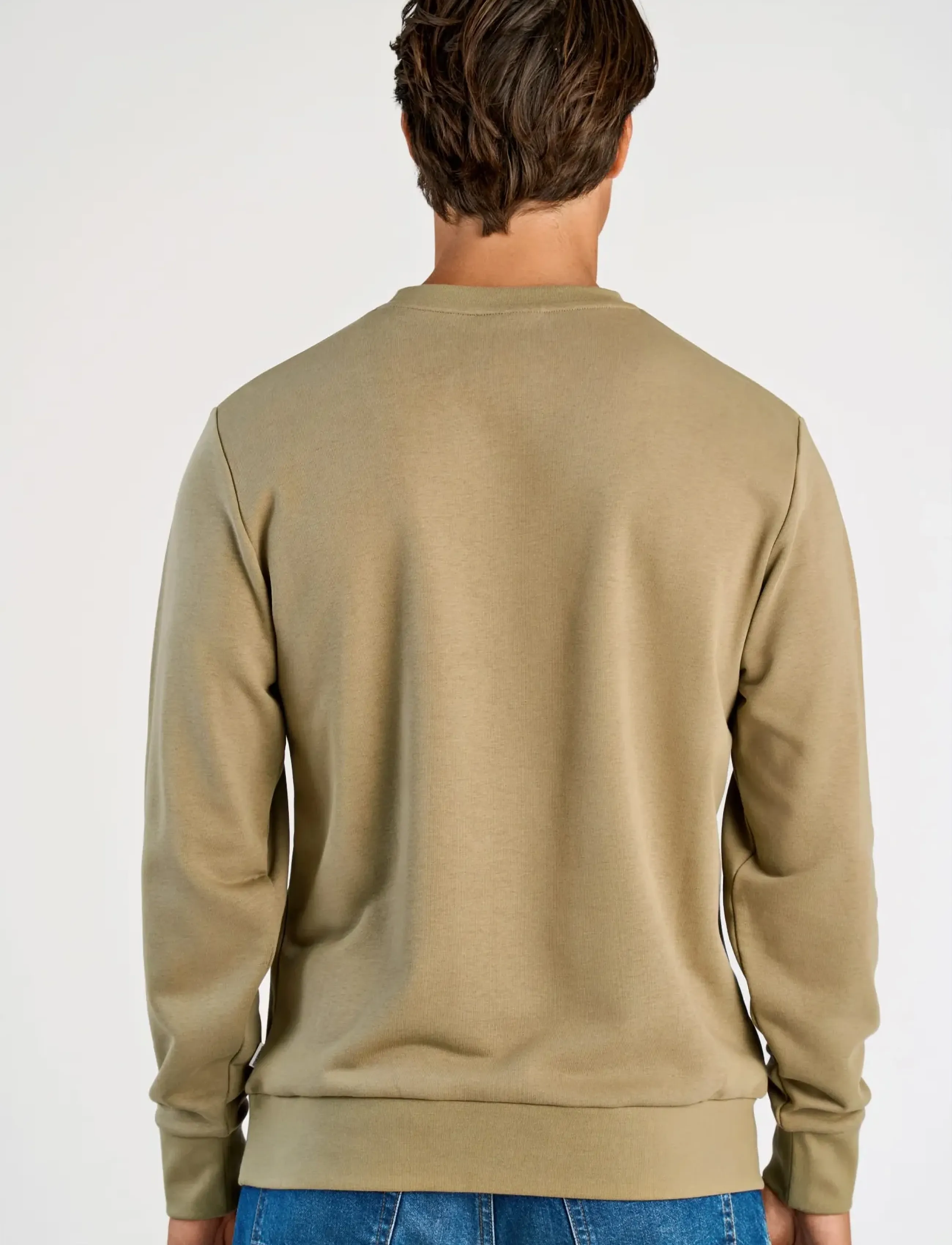 Lindbergh - Logo chest print o-neck sweat - kollektsioonid - dusty green - 4