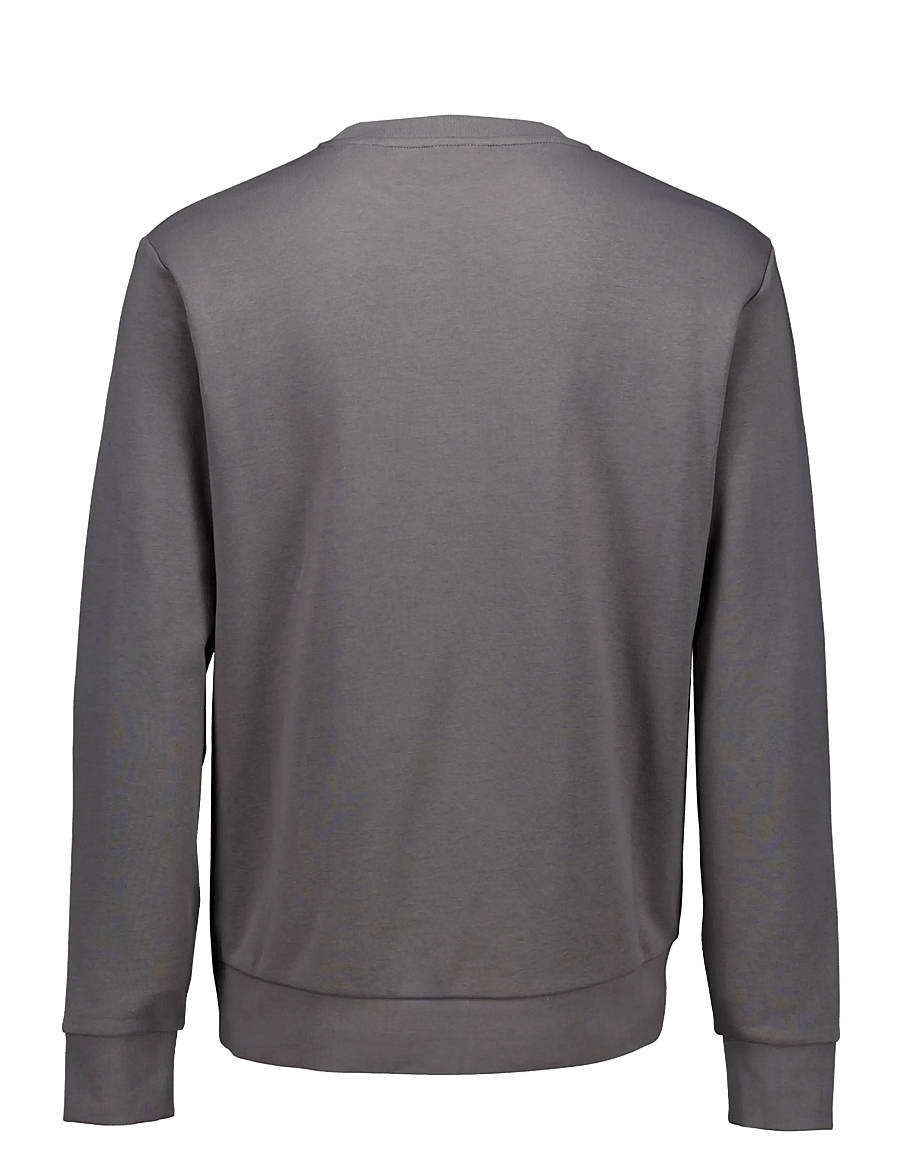 Lindbergh - Logo chest print o-neck sweat - sweatshirts - grey dusk - 2