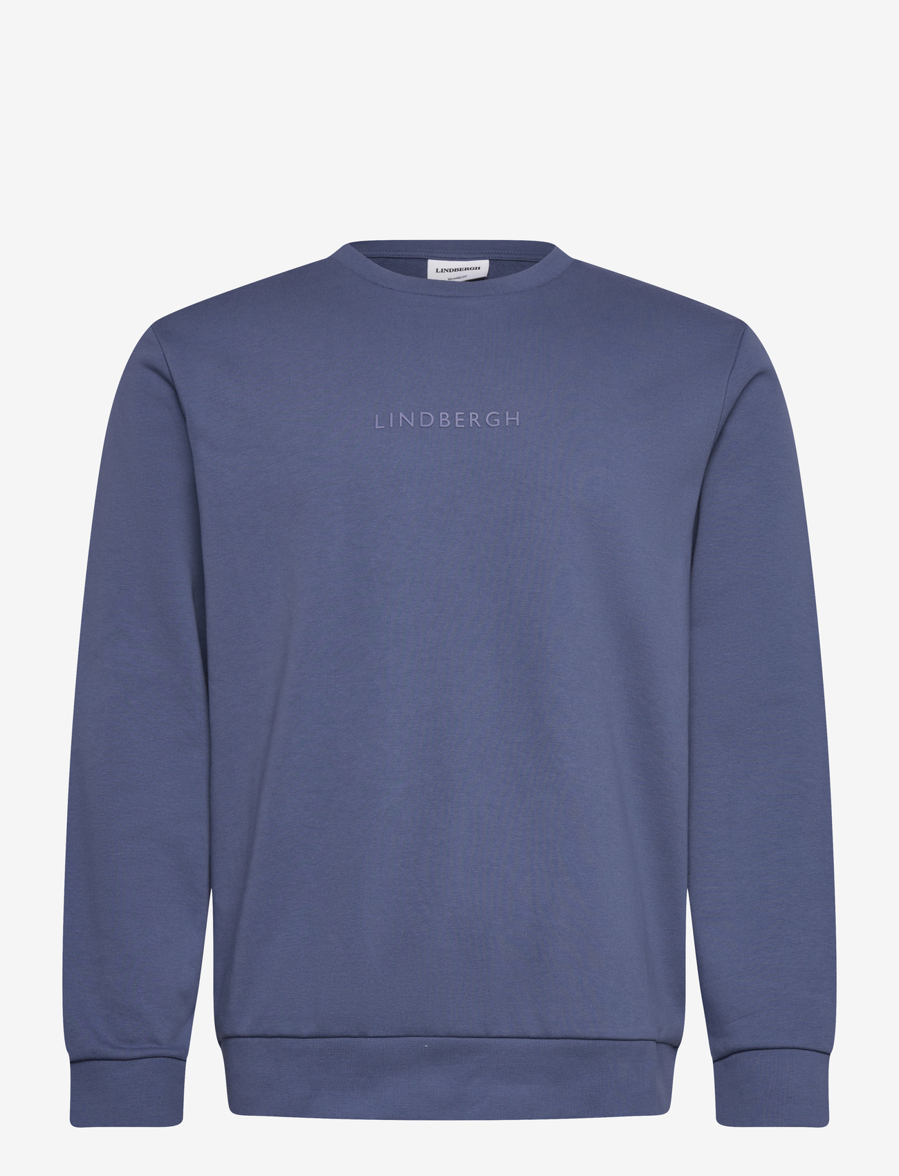 Lindbergh - Logo chest print o-neck sweat - kollektsioonid - indigo blue - 1
