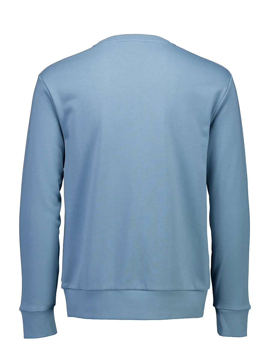 Lindbergh - Logo chest print o-neck sweat - sweatshirts - mid blue - 2