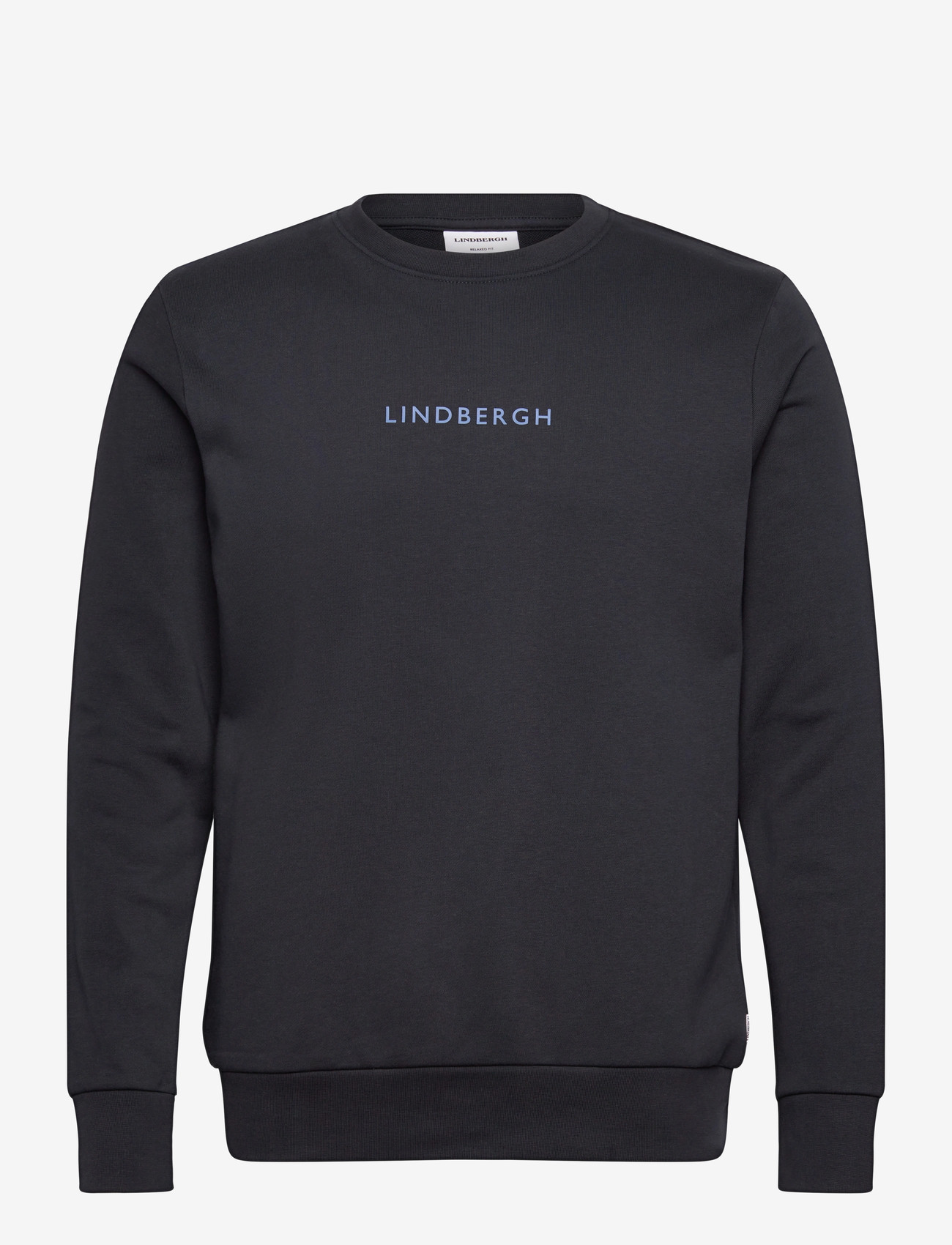 Lindbergh - Logo chest print o-neck sweat - kollektioner - navy - 1