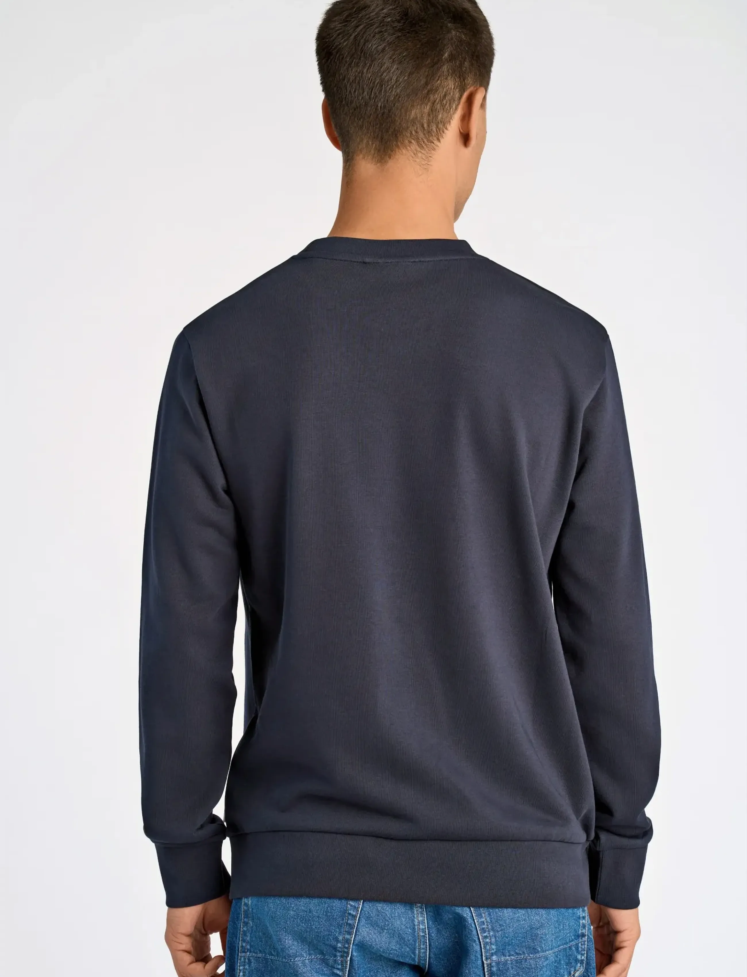 Lindbergh - Logo chest print o-neck sweat - kollektsioonid - navy - 4
