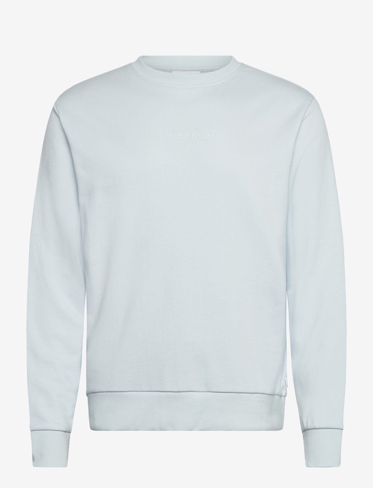 Lindbergh - Logo chest print o-neck sweat - kollektsioonid - soft blue - 1