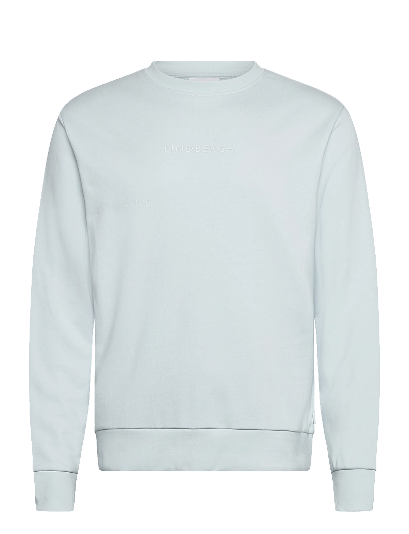 Lindbergh - Logo chest print o-neck sweat - kollektsioonid - soft blue - 1