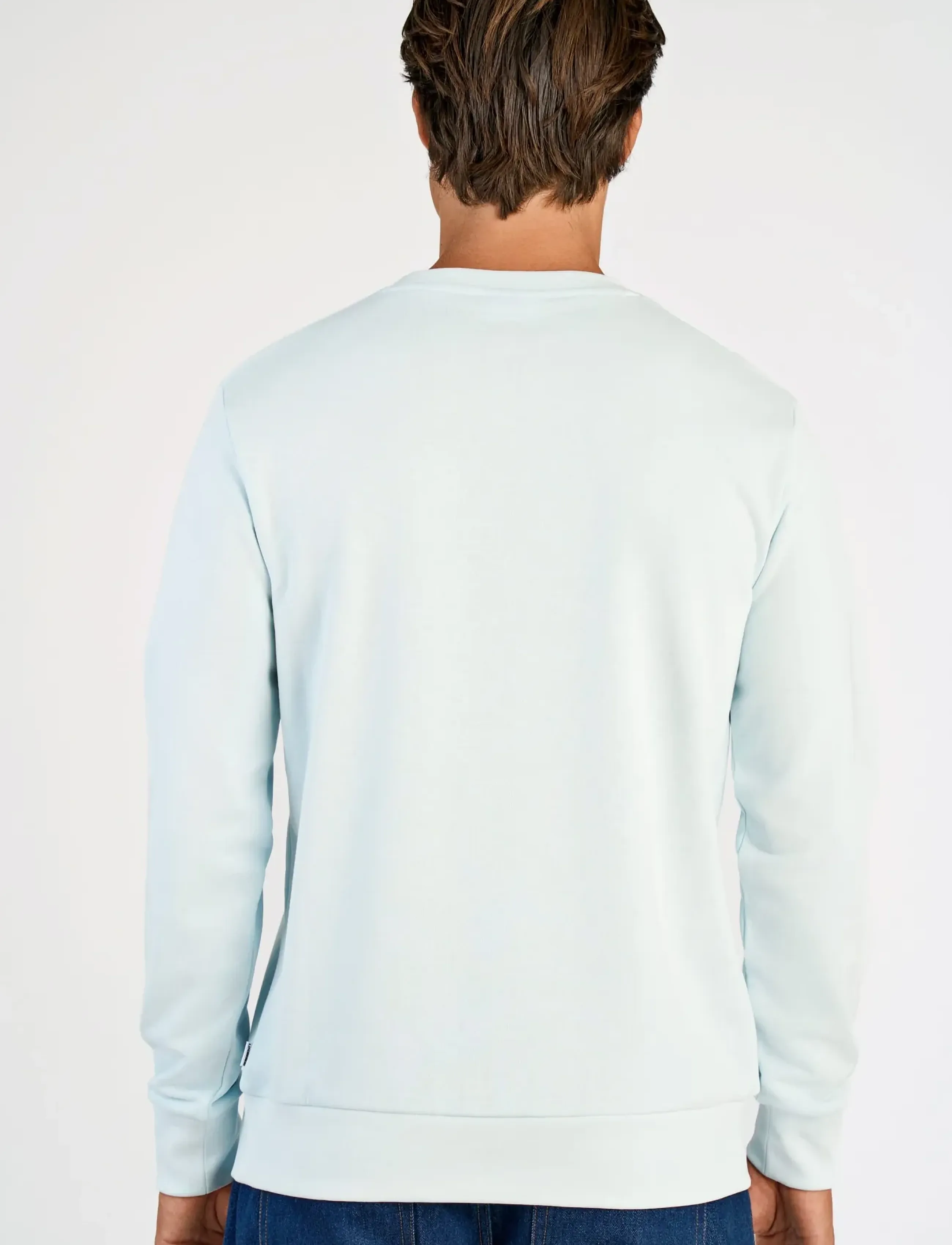 Lindbergh - Logo chest print o-neck sweat - kollektionen - soft blue - 4