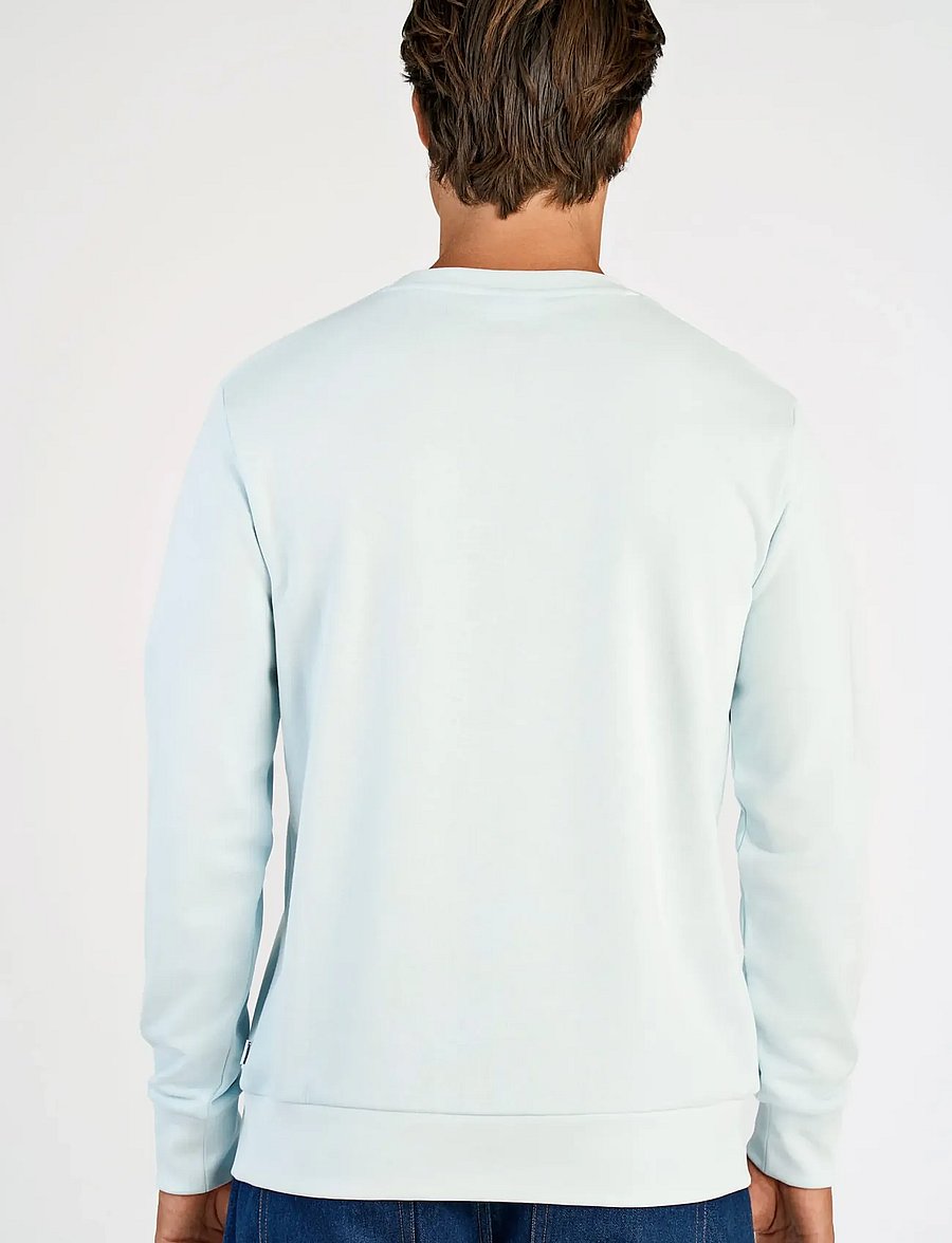 Lindbergh - Logo chest print o-neck sweat - kollektionen - soft blue - 4