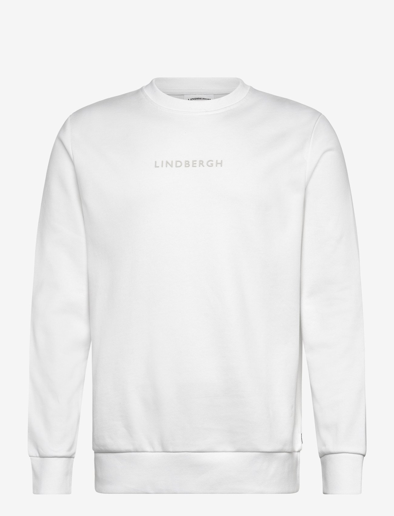 Lindbergh - Logo chest print o-neck sweat - kollektioner - white - 1