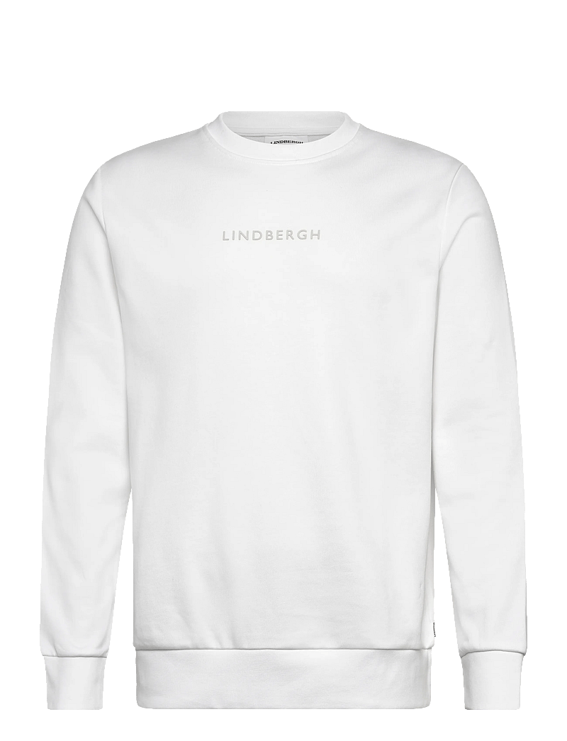 Lindbergh - Logo chest print o-neck sweat - kollektioner - white - 1