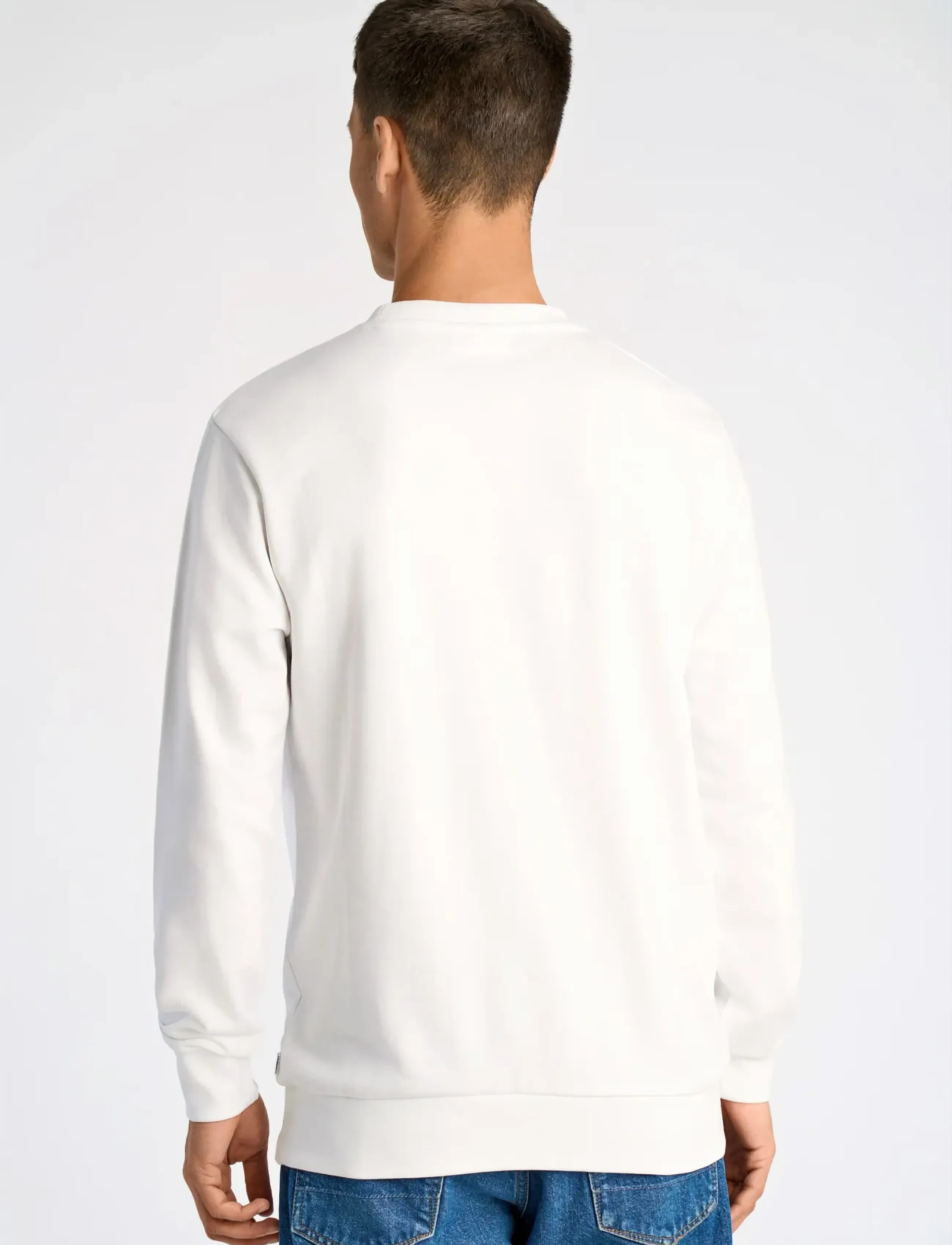 Lindbergh - Logo chest print o-neck sweat - kollektionen - white - 4