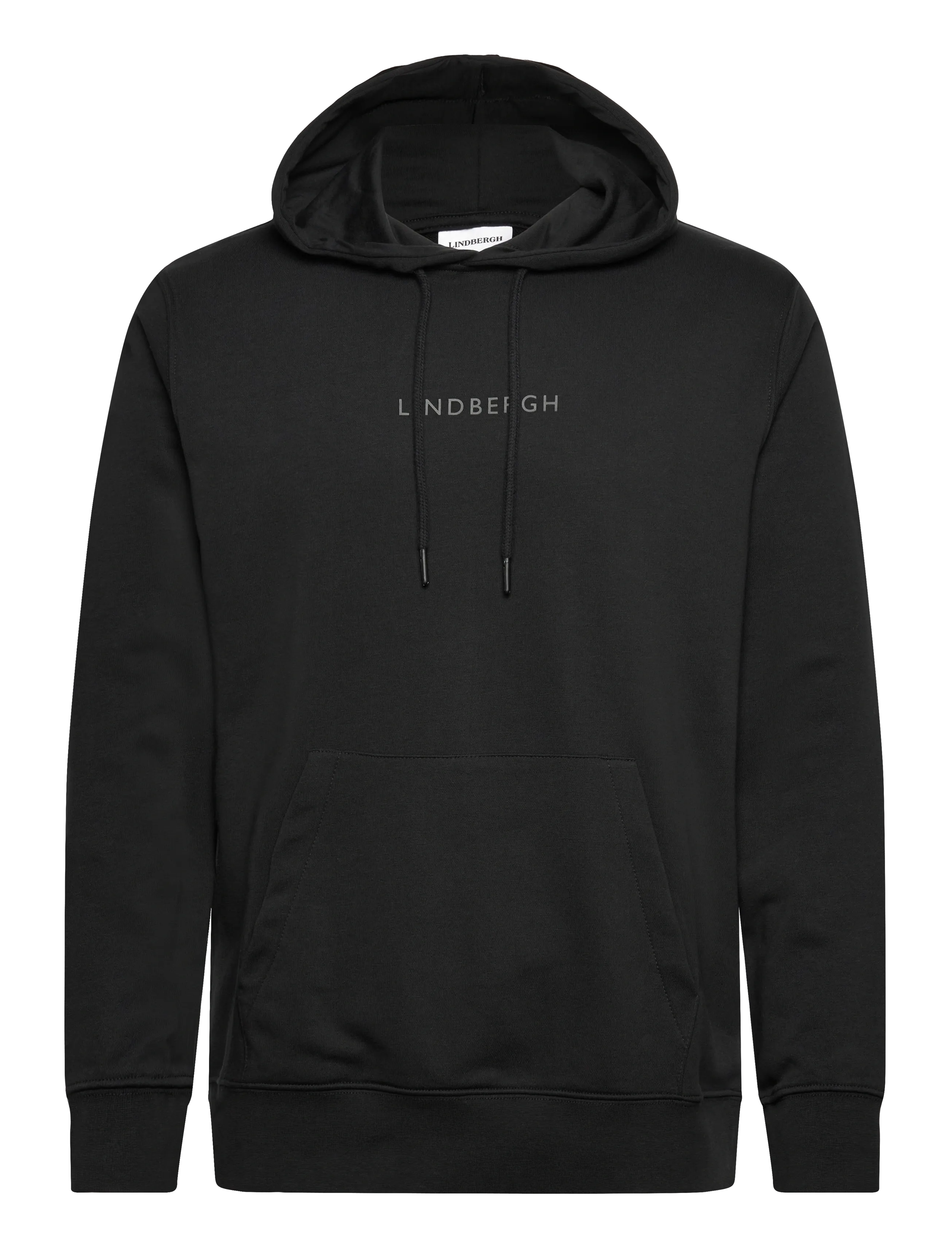 Logo chest print hoodie sweat - BLACK