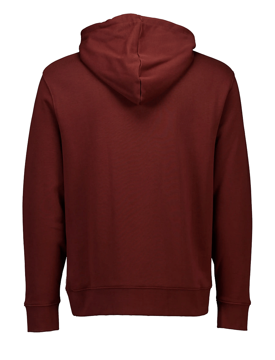 Lindbergh - Logo chest print hoodie sweat - hoodies - burgundy - 2