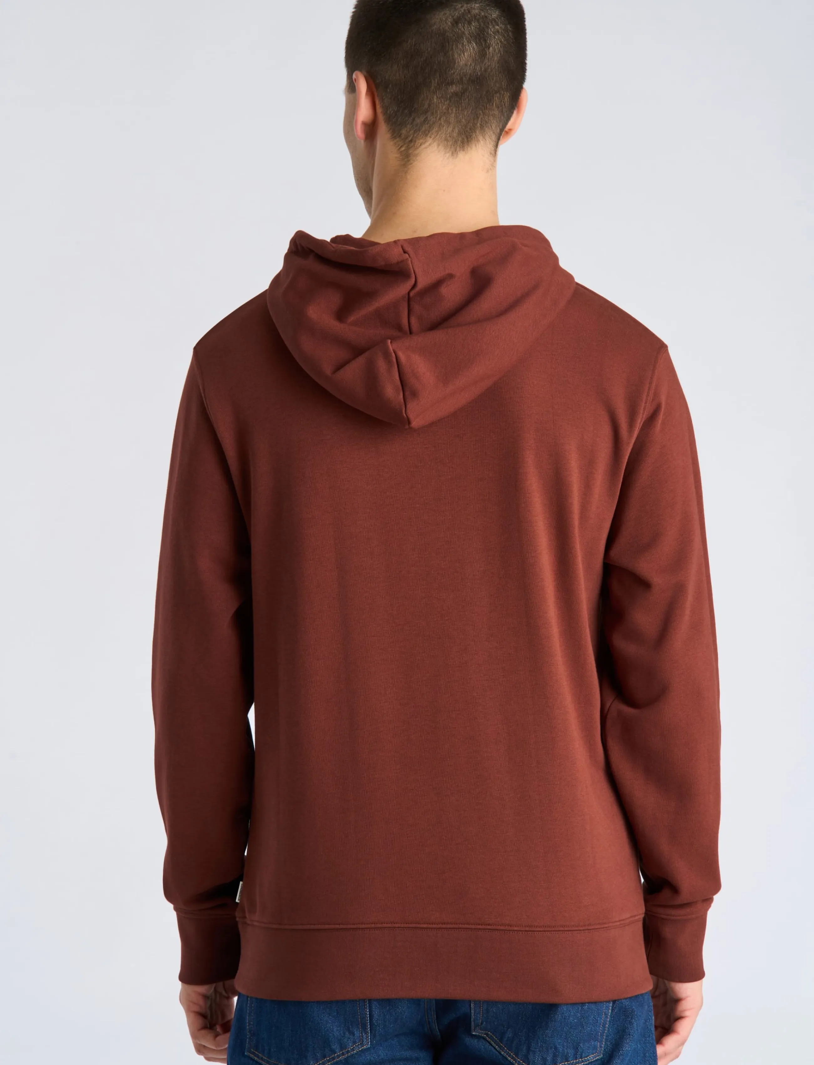 Lindbergh - Logo chest print hoodie sweat - hoodies - burgundy - 4