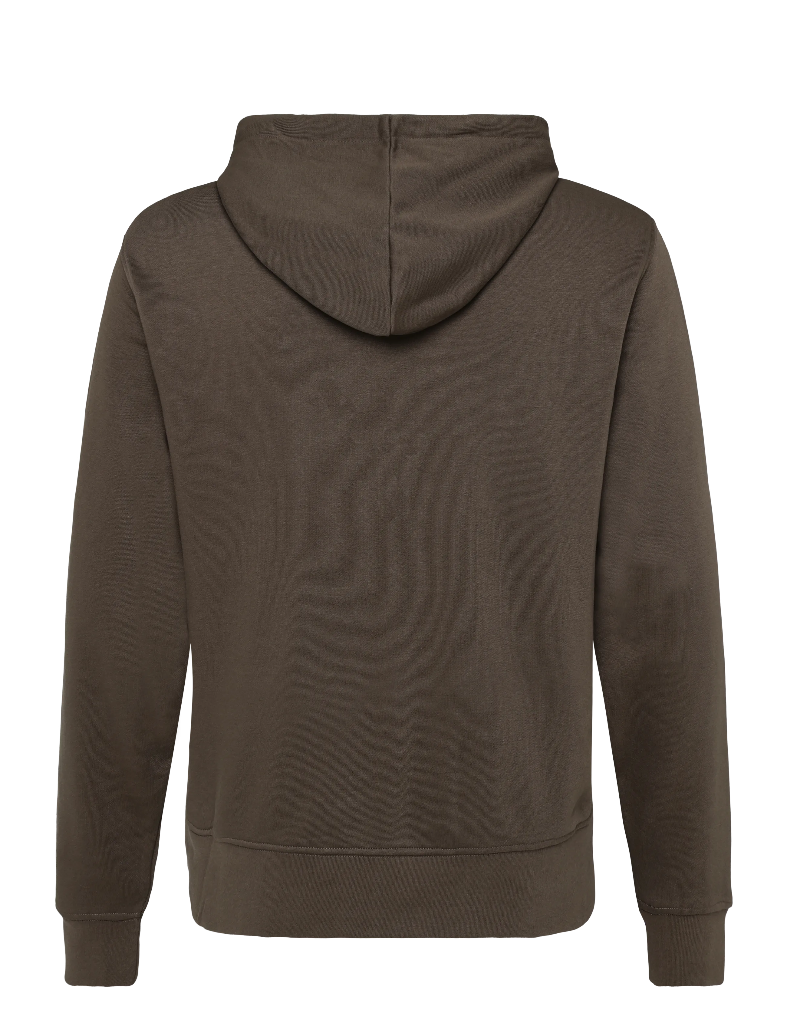 Lindbergh - Logo chest print hoodie sweat - hoodies - dk brown - 1