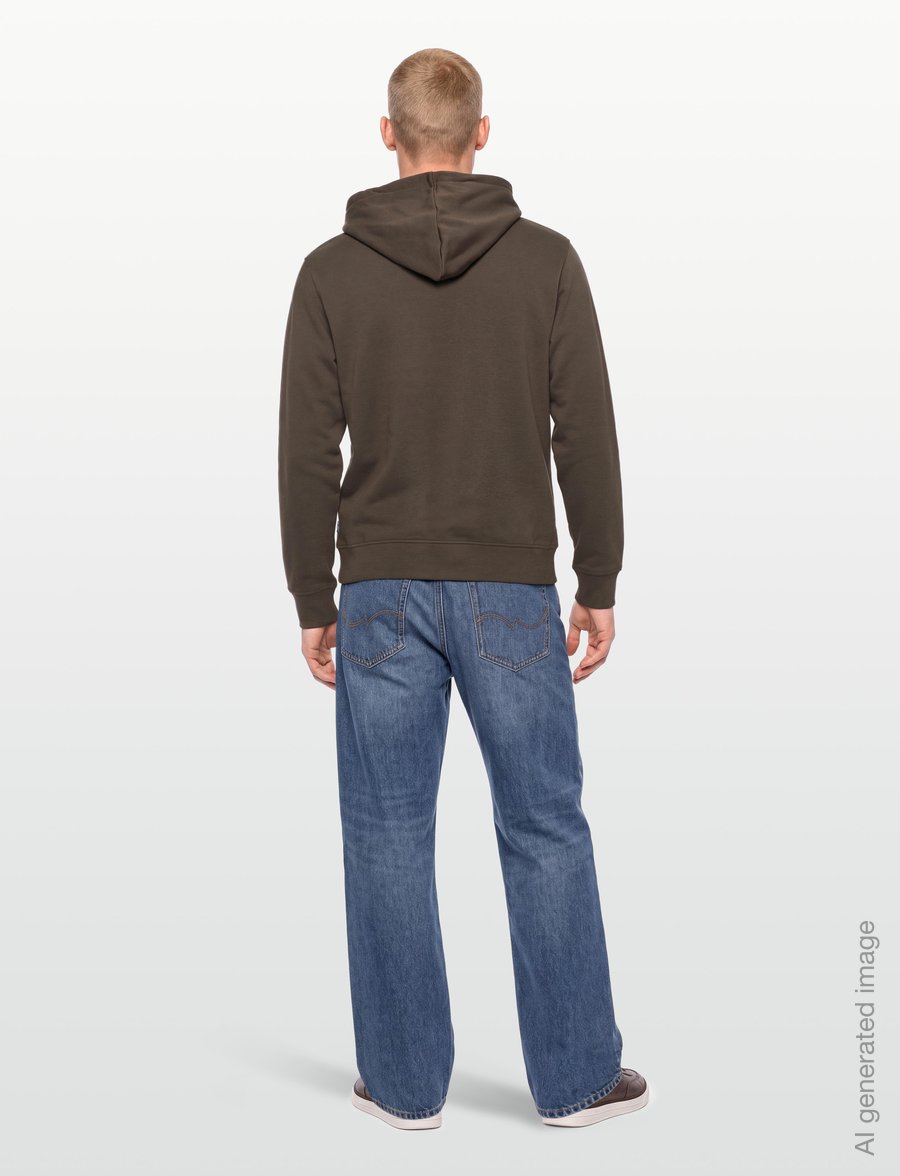 Lindbergh - Logo chest print hoodie sweat - kapuutsiga pusad - dk brown - 4