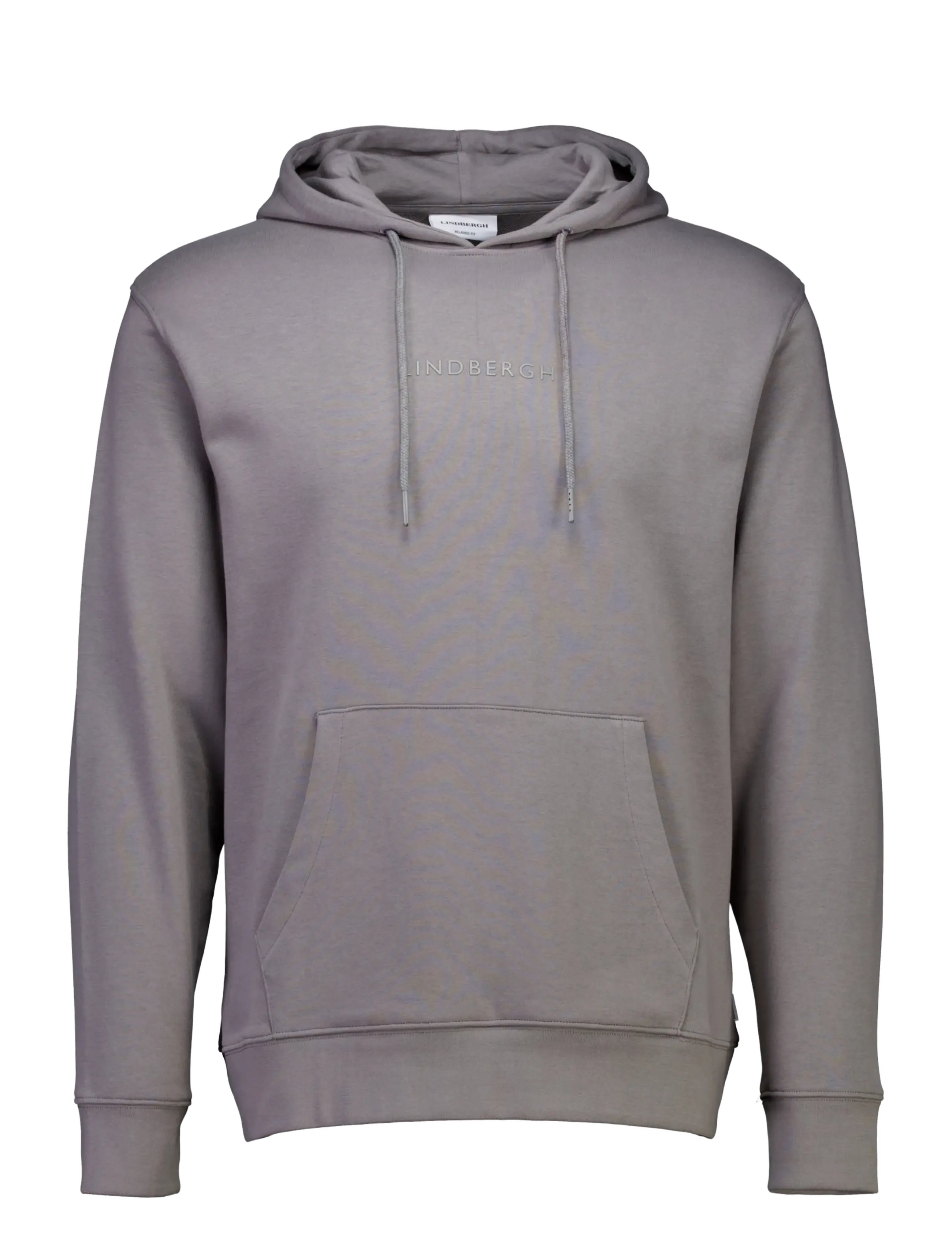 Lindbergh - Logo chest print hoodie sweat - hoodies - grey dusk - 1