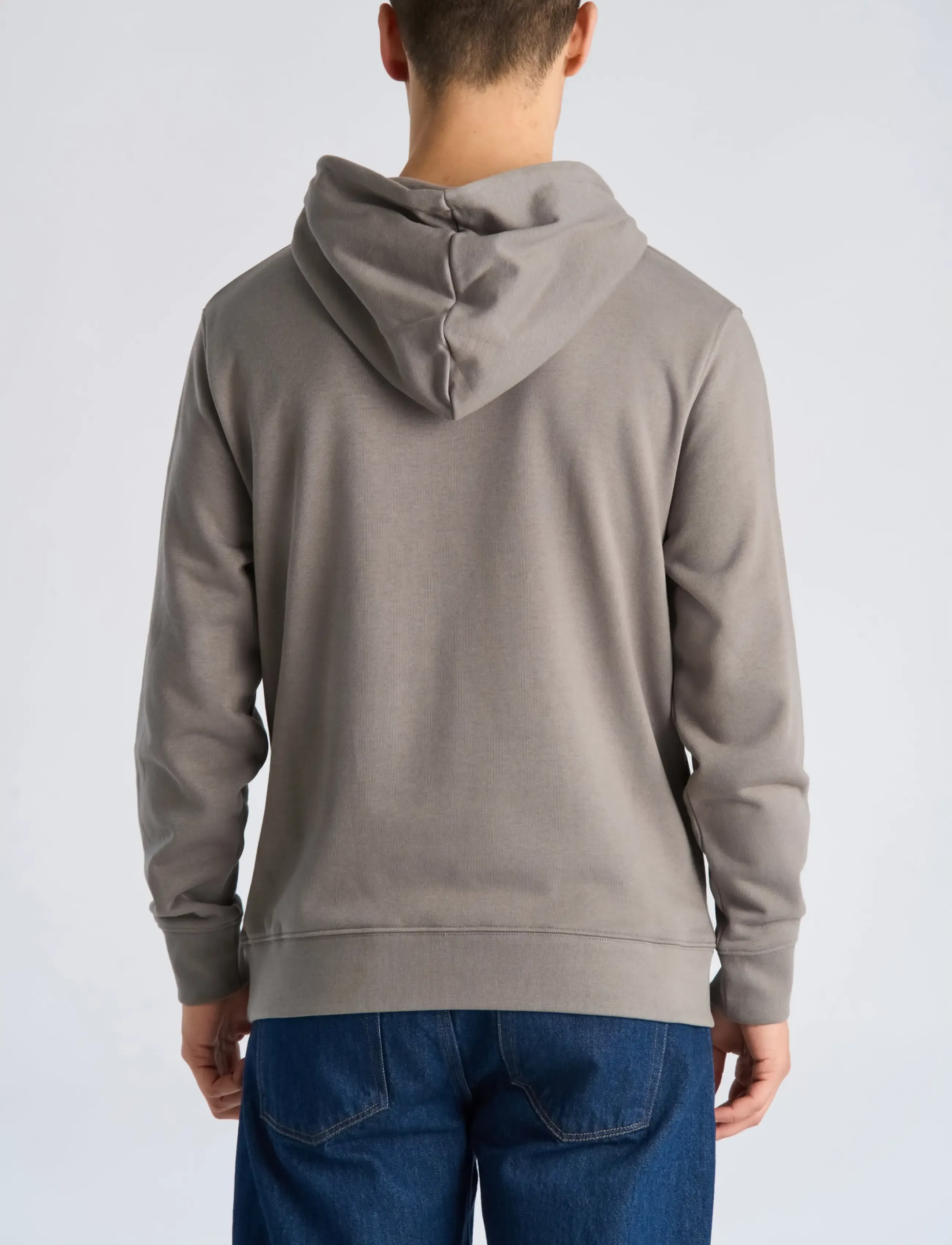 Lindbergh - Logo chest print hoodie sweat - hoodies - grey dusk - 4