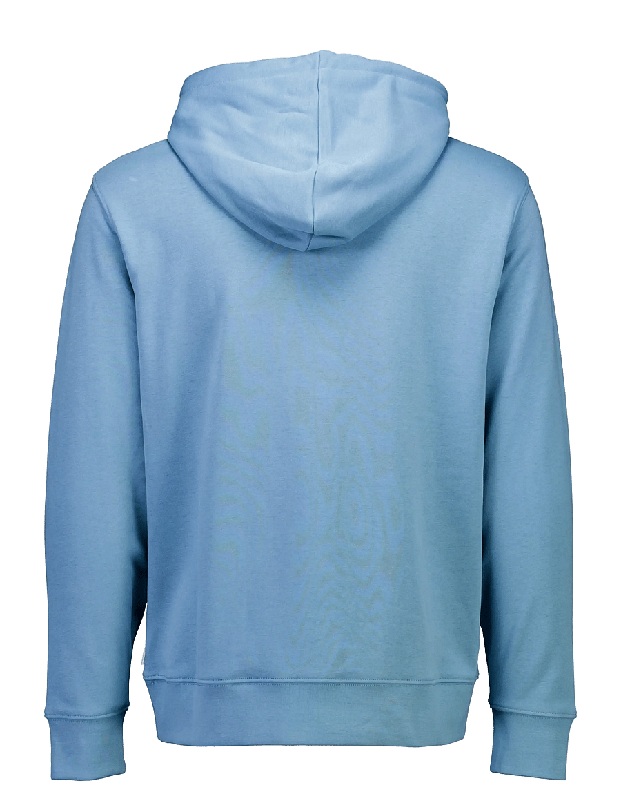 Lindbergh - Logo chest print hoodie sweat - hættetrøjer - mid blue - 2