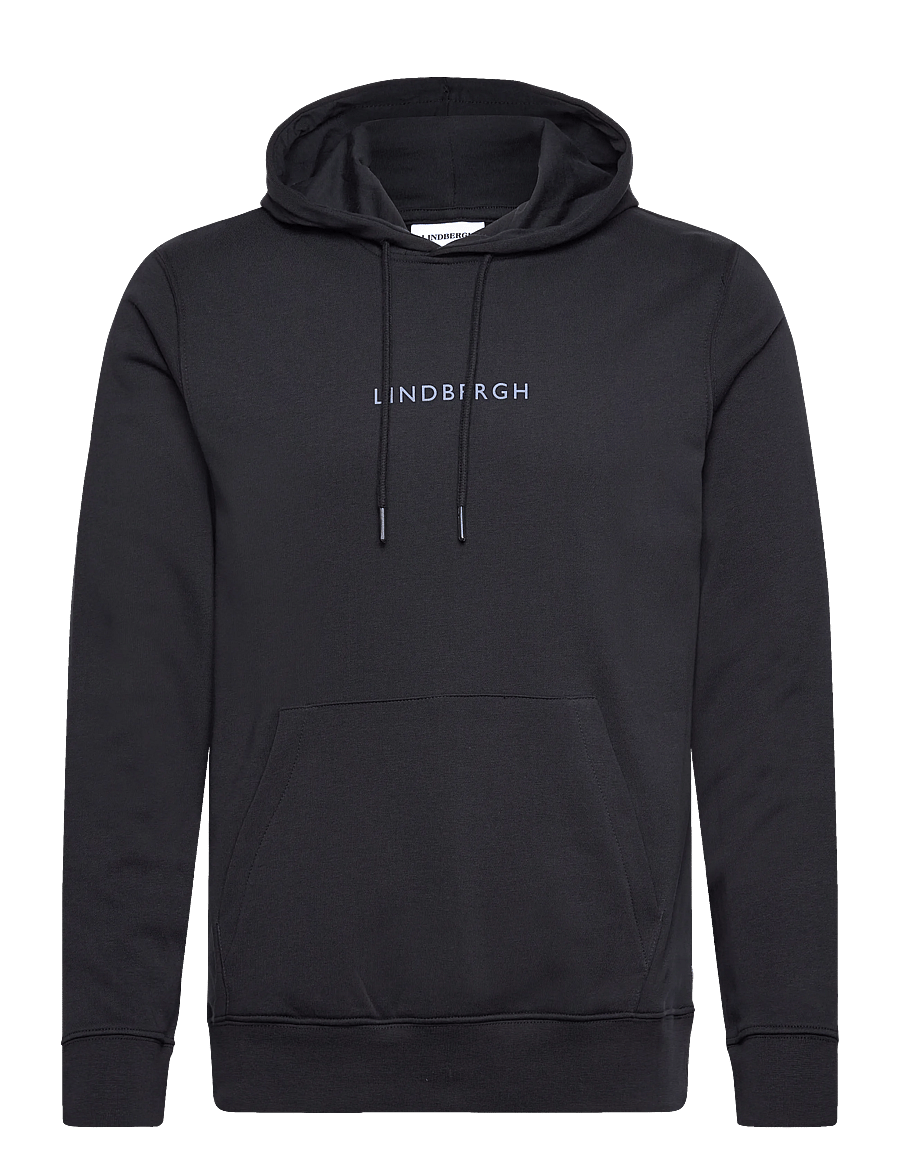 Lindbergh - Logo chest print hoodie sweat - kolekcijas - navy - 1