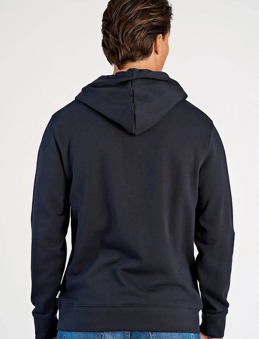 Lindbergh - Logo chest print hoodie sweat - kolekcijas - navy - 4