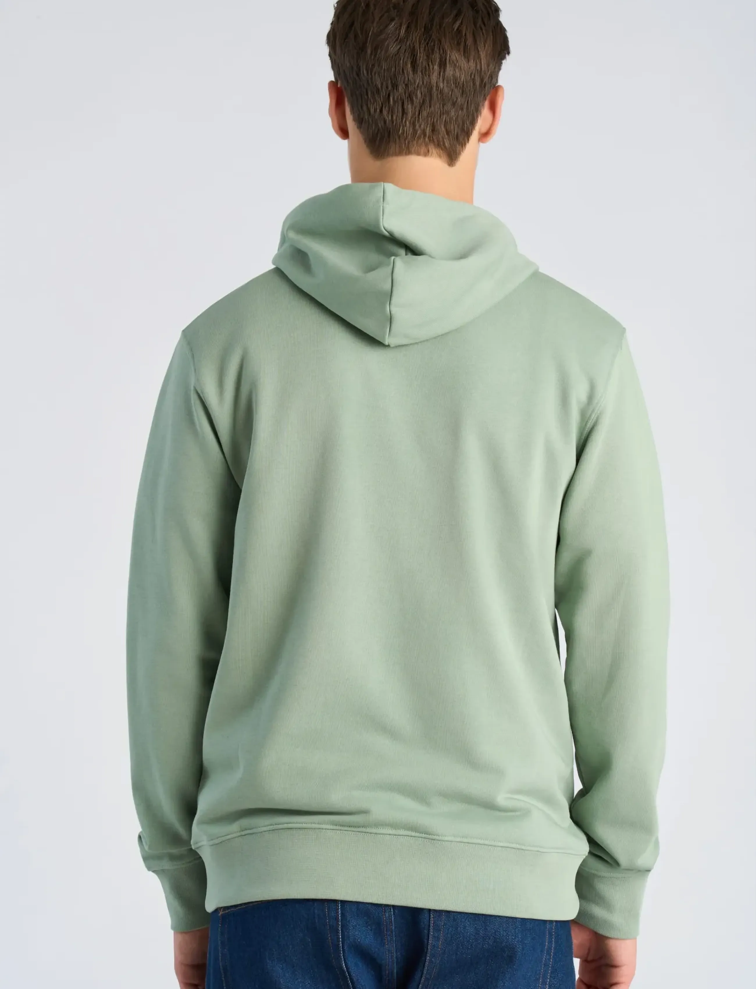 Lindbergh - Logo chest print hoodie sweat - hættetrøjer - sage green - 4