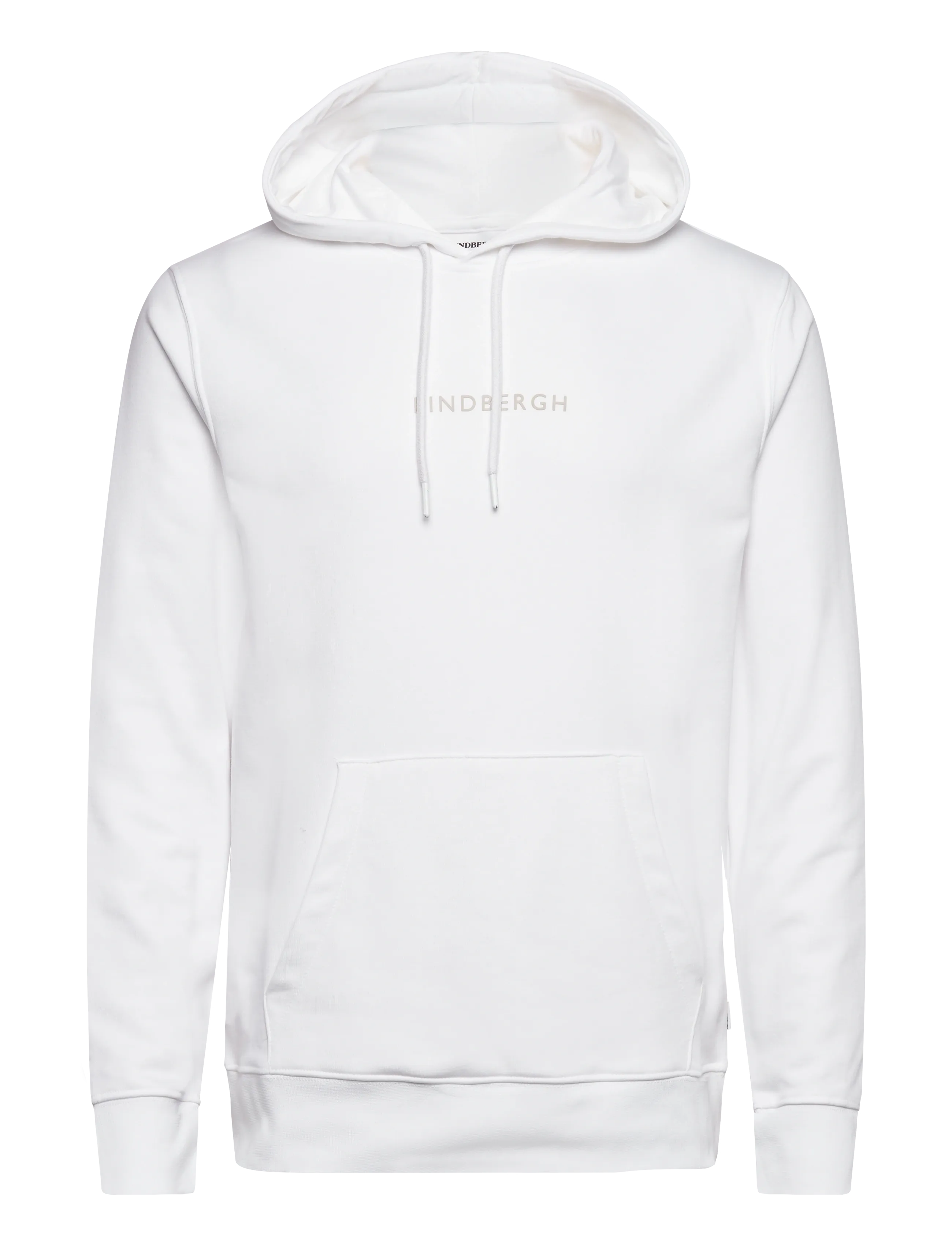 Lindbergh Logo chest print hoodie sweat - Sweatshirts & hættetrøjer - WHITE / white