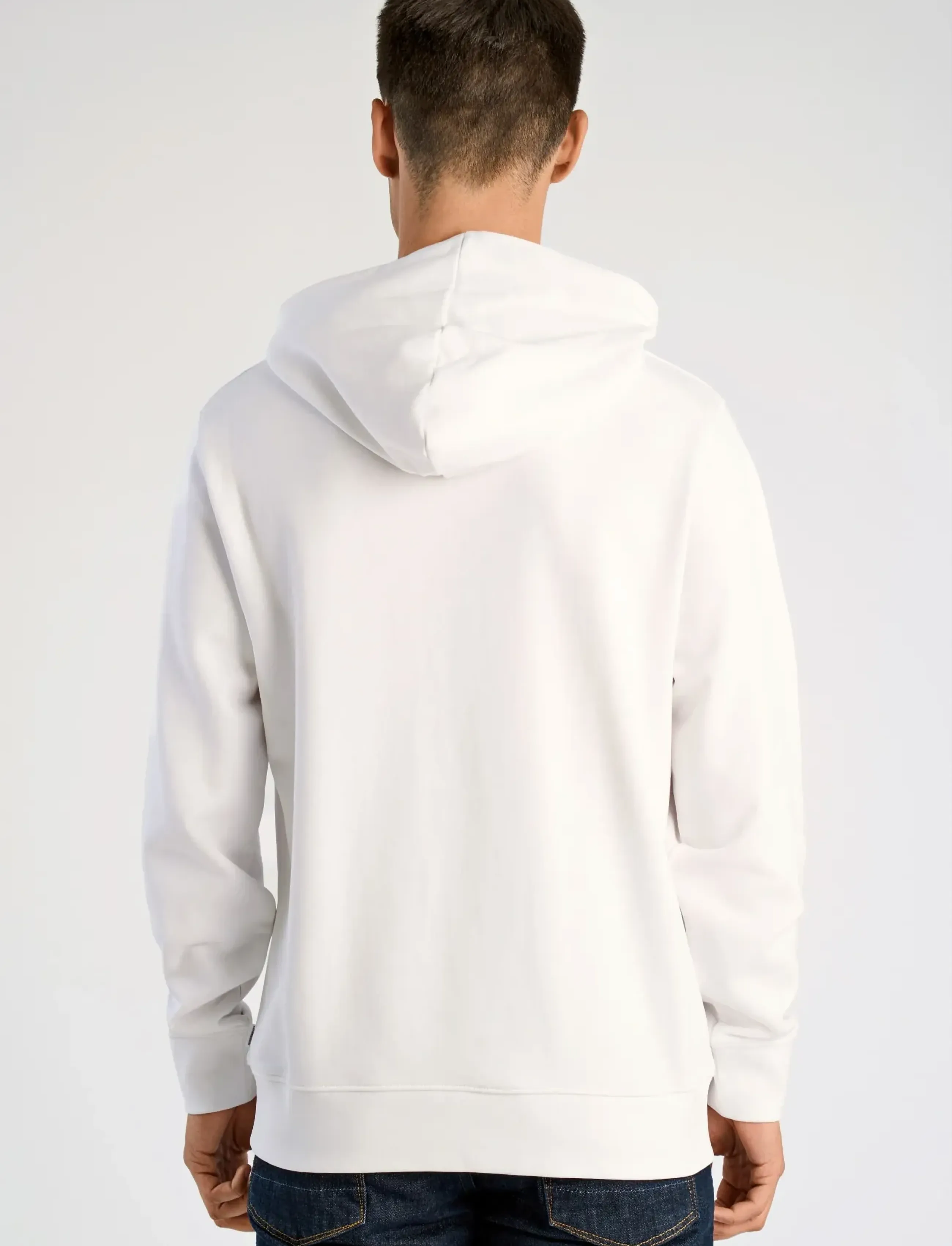 Lindbergh - Logo chest print hoodie sweat - hættetrøjer - white - 4