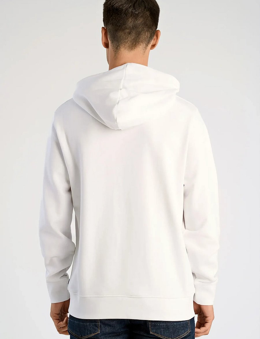 Lindbergh - Logo chest print hoodie sweat - hoodies - white - 4