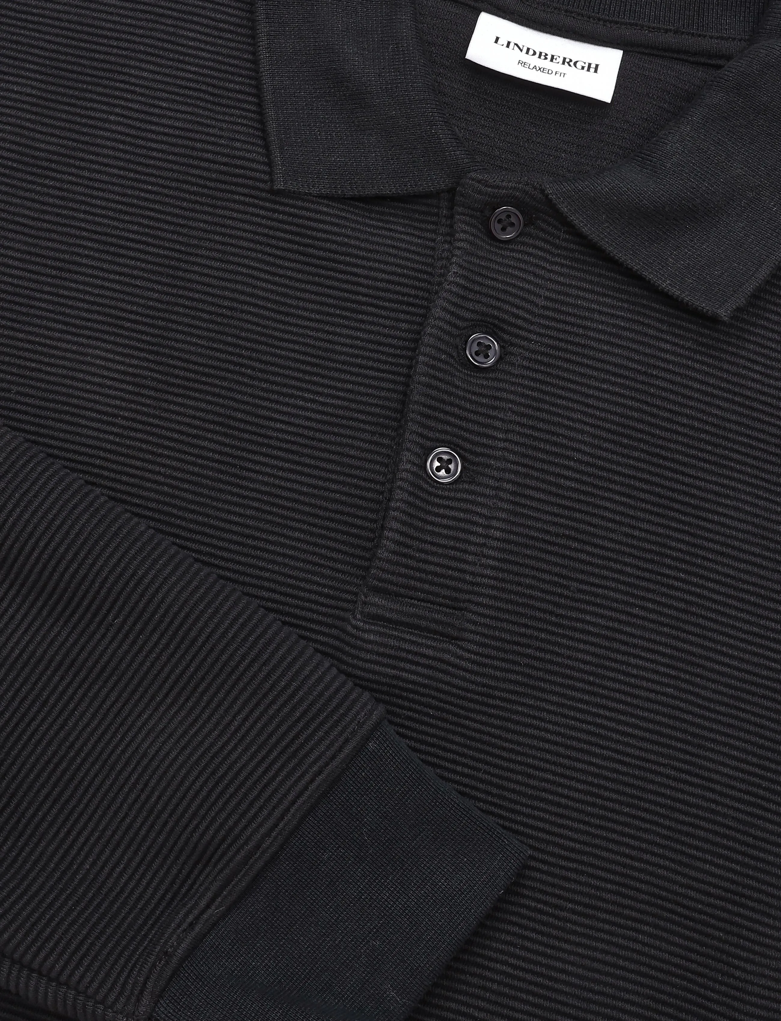 Lindbergh - Long sleeve polo - herbstliche kleidung - black - 2