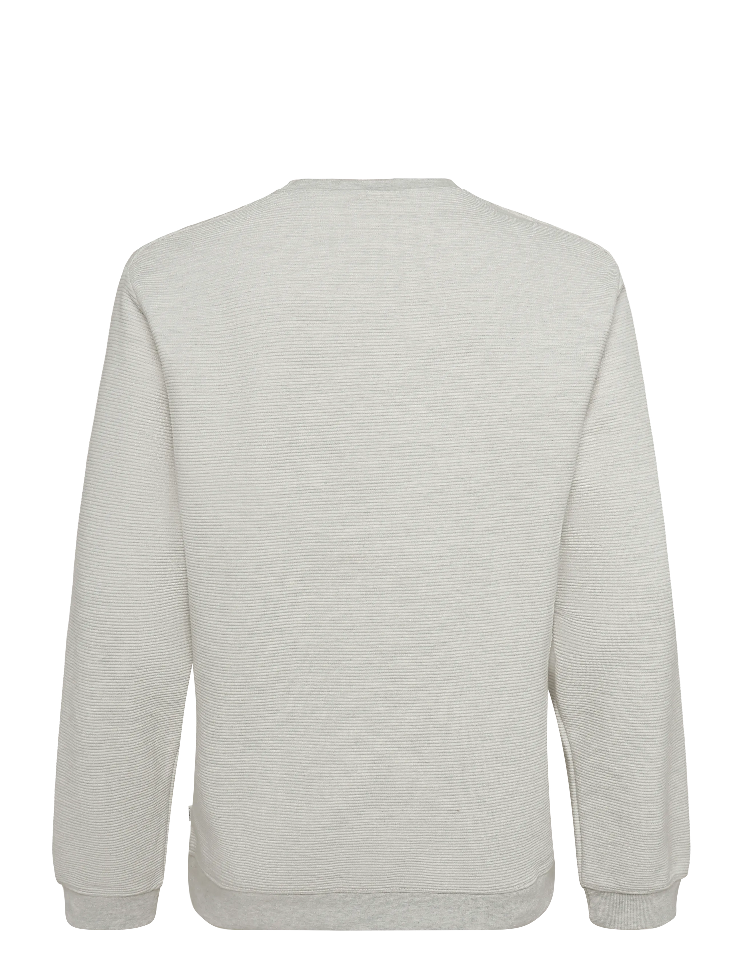 Lindbergh - Mixed structure o-neck - basic knitwear - grey mel - 1