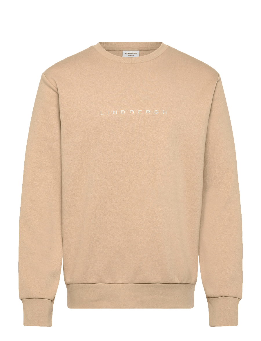 Lindbergh - O-neck brand carrier sweatshirt - kollektioner - lt sand - 0