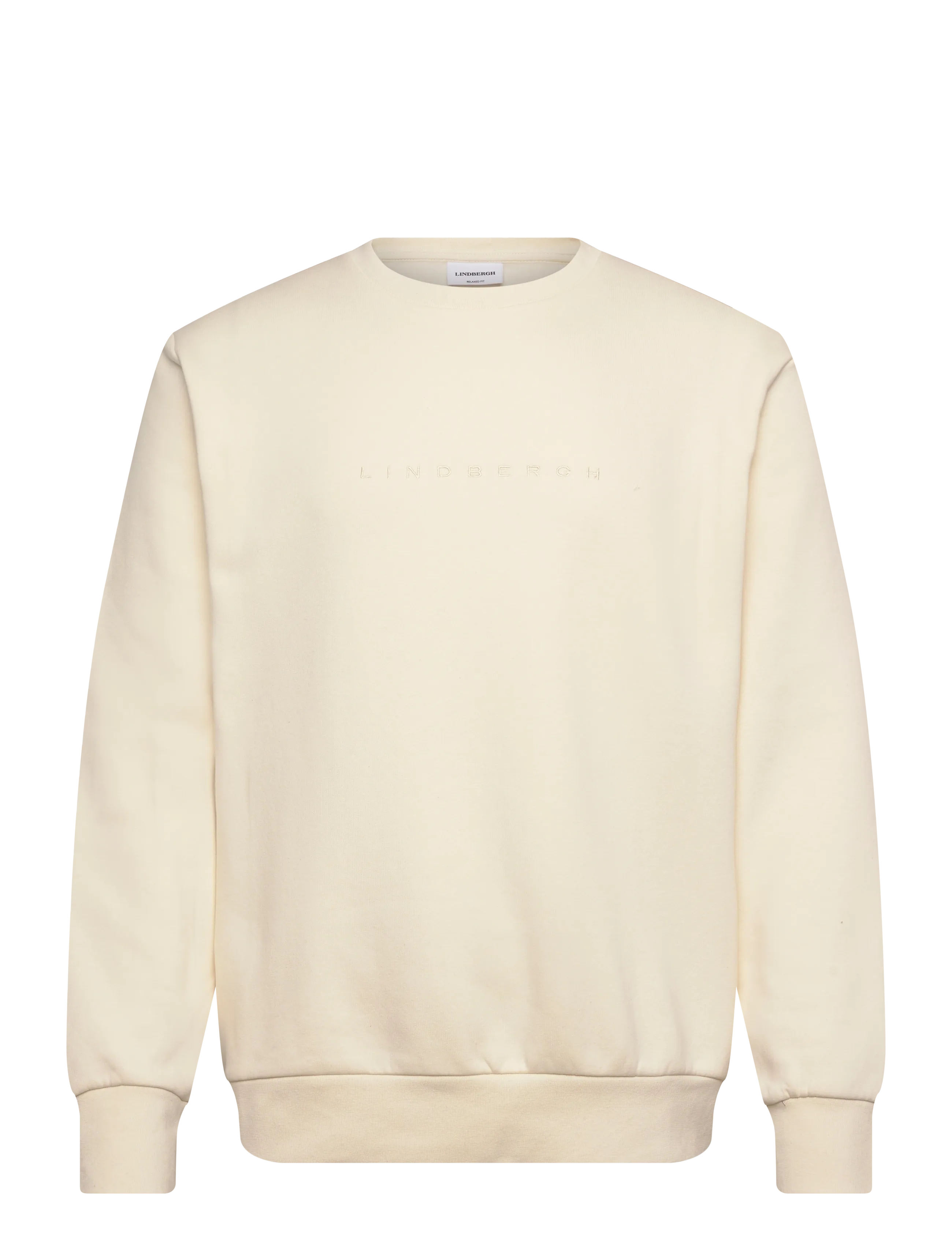Lindbergh O-Neck Brand Carrier Sweatshirt, XXL, Sweatshirts & Hoodies, Creme - Sweatshirts, Männerswear