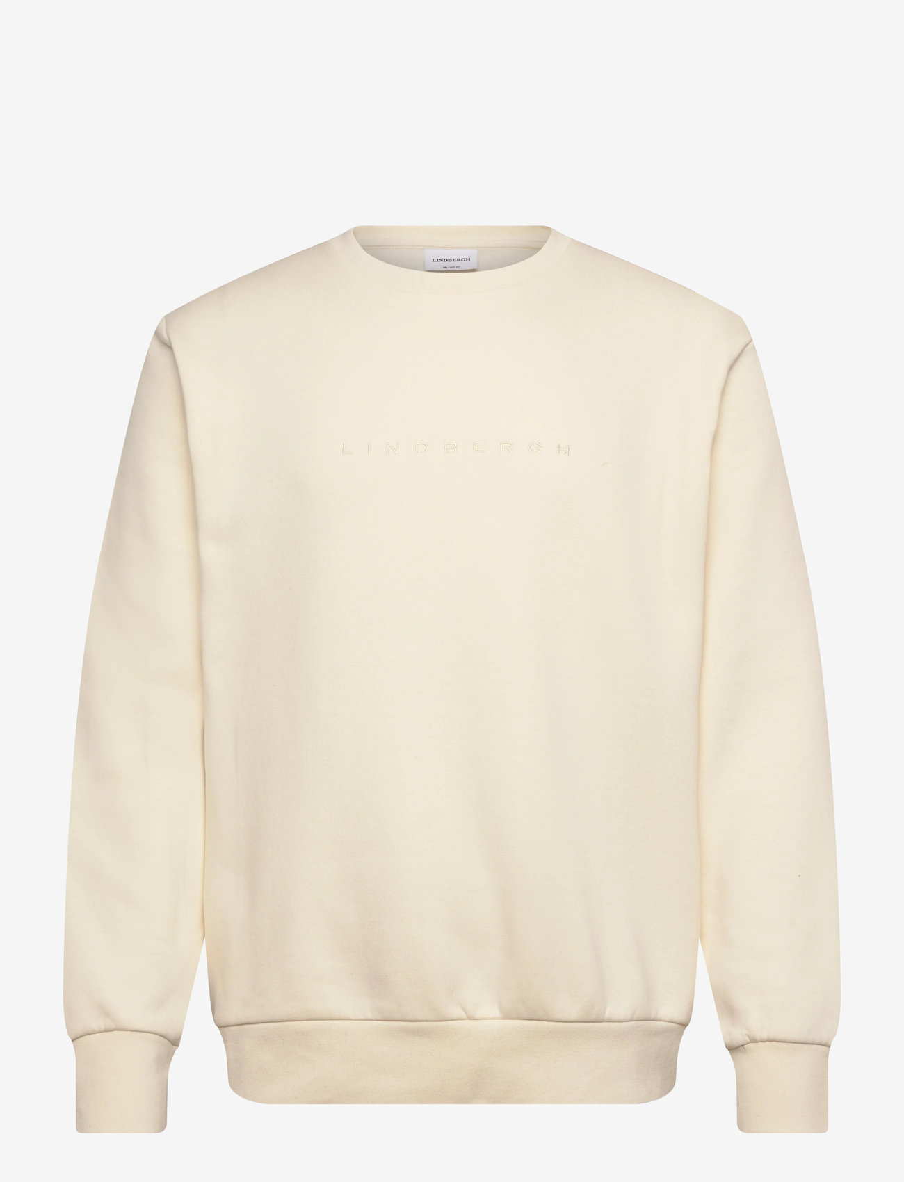 Lindbergh - O-neck brand carrier sweatshirt - kollektioner - nature white - 0