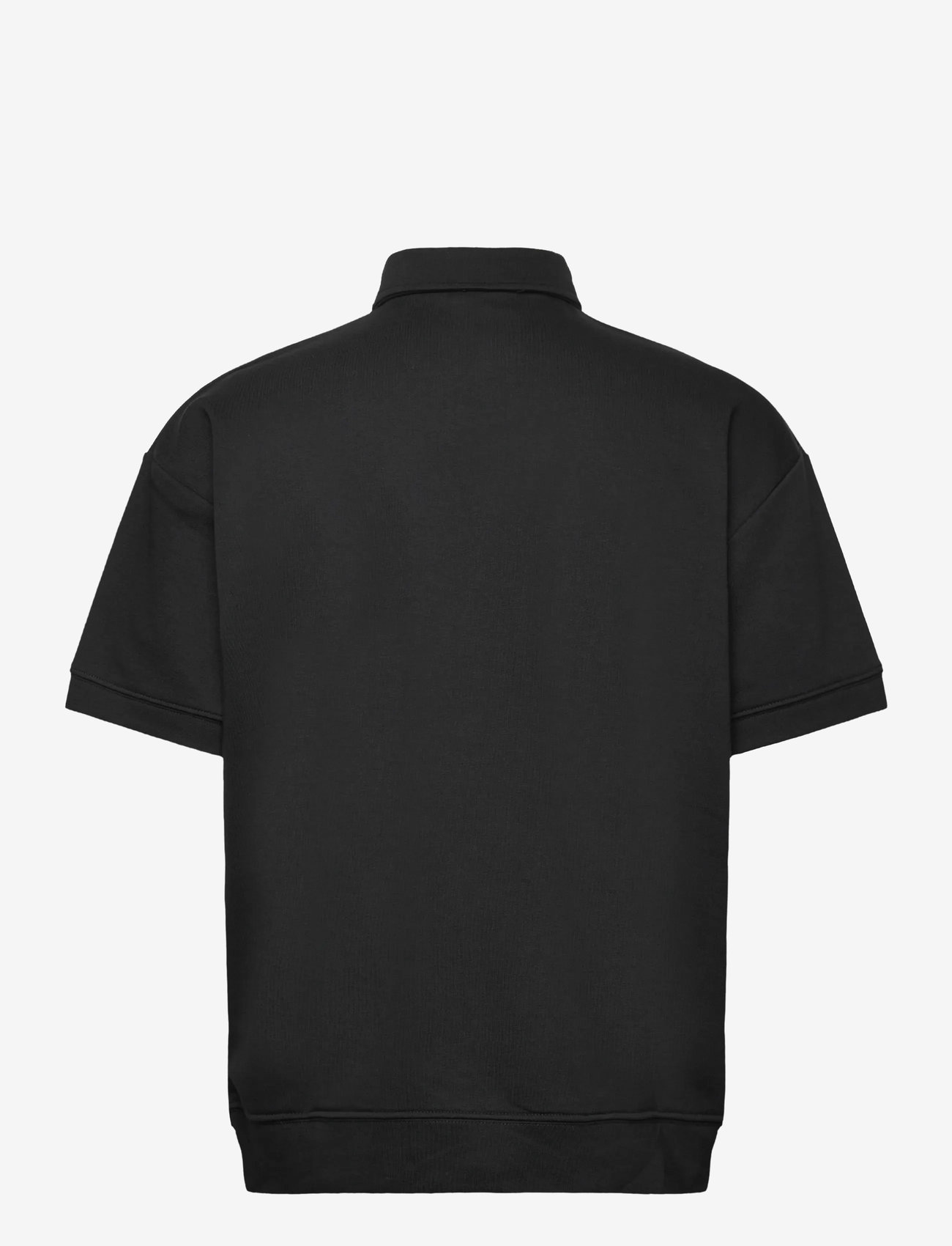 Lindbergh - Oversized polo sweat S/S - kortärmade pikéer - black - 2