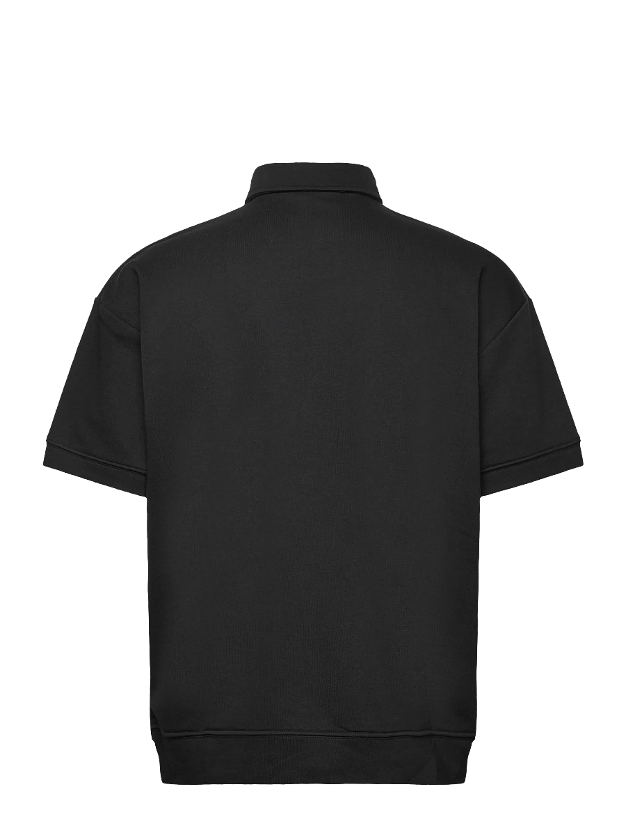 Lindbergh - Oversized polo sweat S/S - kortärmade pikéer - black - 2