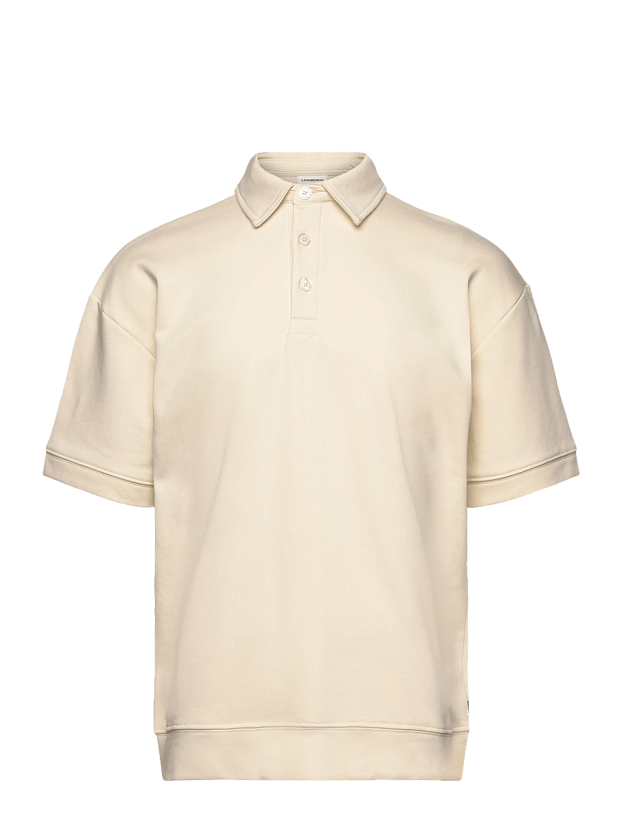 Lindbergh - Oversized polo sweat S/S - lühikeste varrukatega polod - ecru - 1