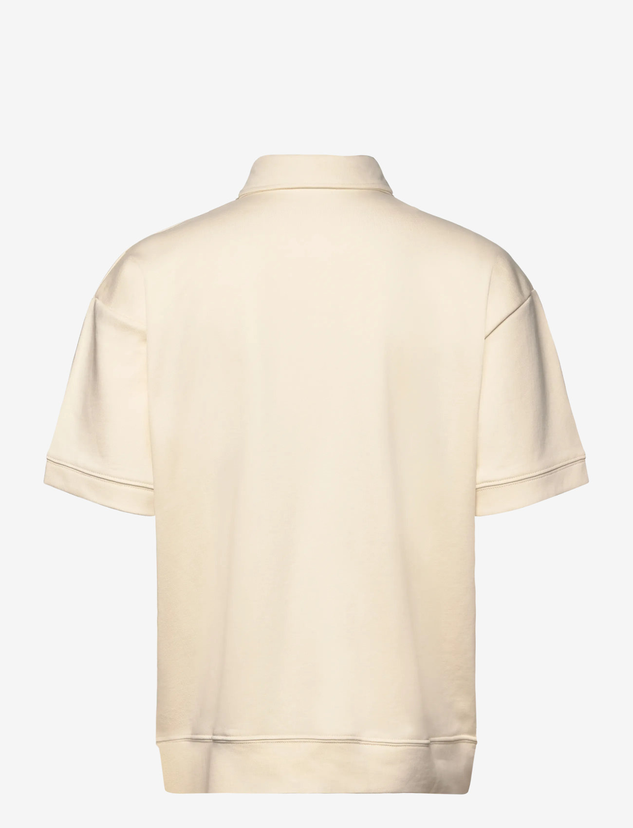 Lindbergh - Oversized polo sweat S/S - short-sleeved polos - ecru - 2