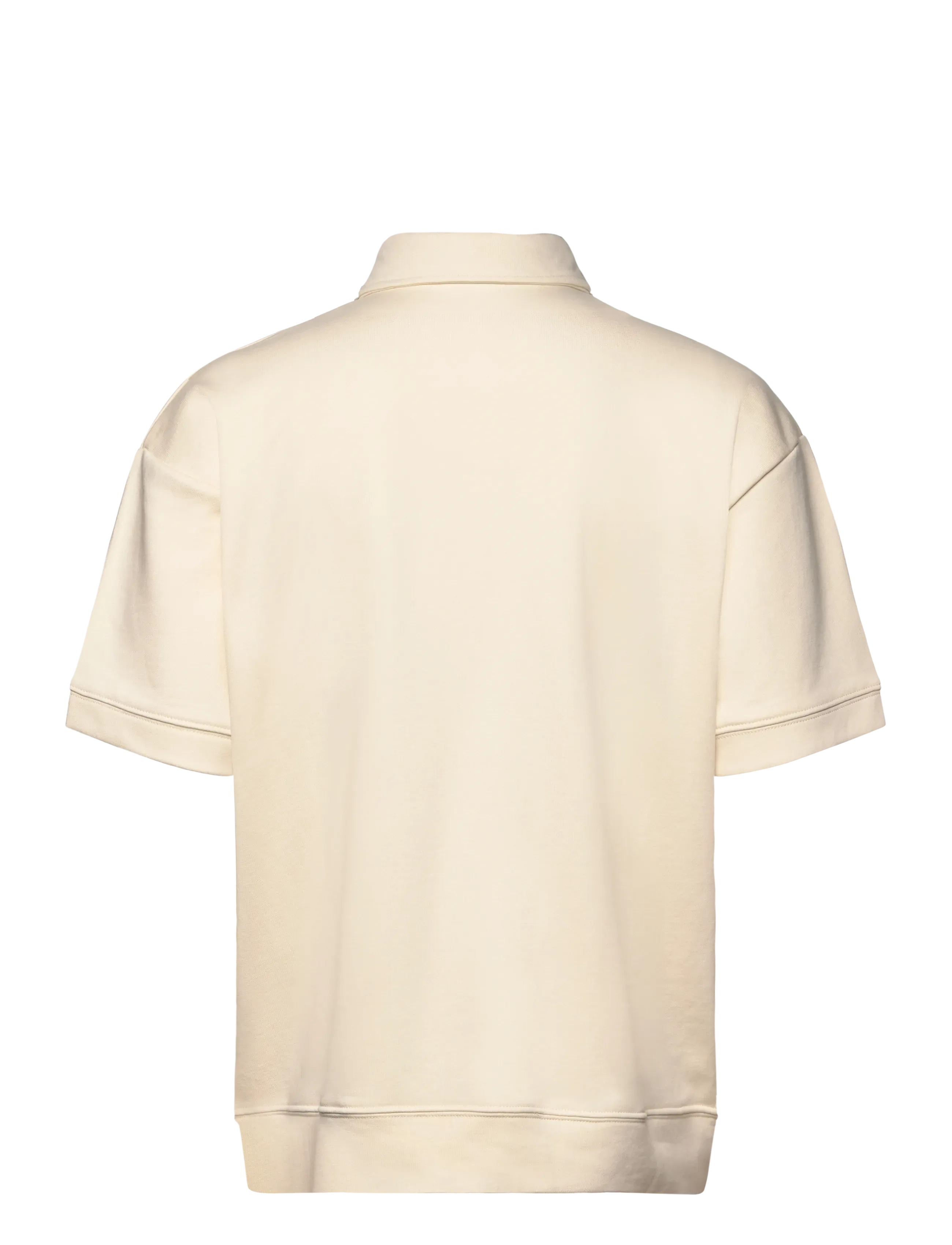 Lindbergh - Oversized polo sweat S/S - short-sleeved polos - ecru - 2
