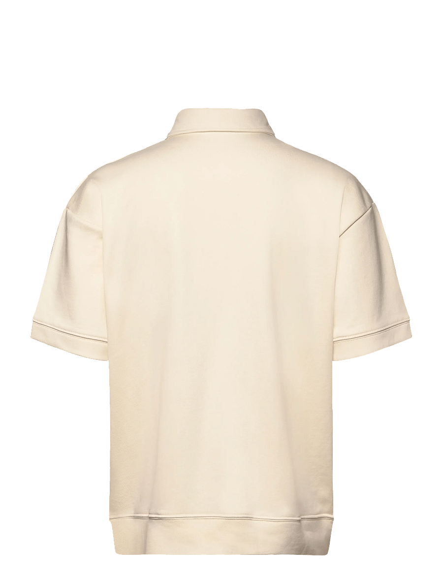 Lindbergh - Oversized polo sweat S/S - lühikeste varrukatega polod - ecru - 2