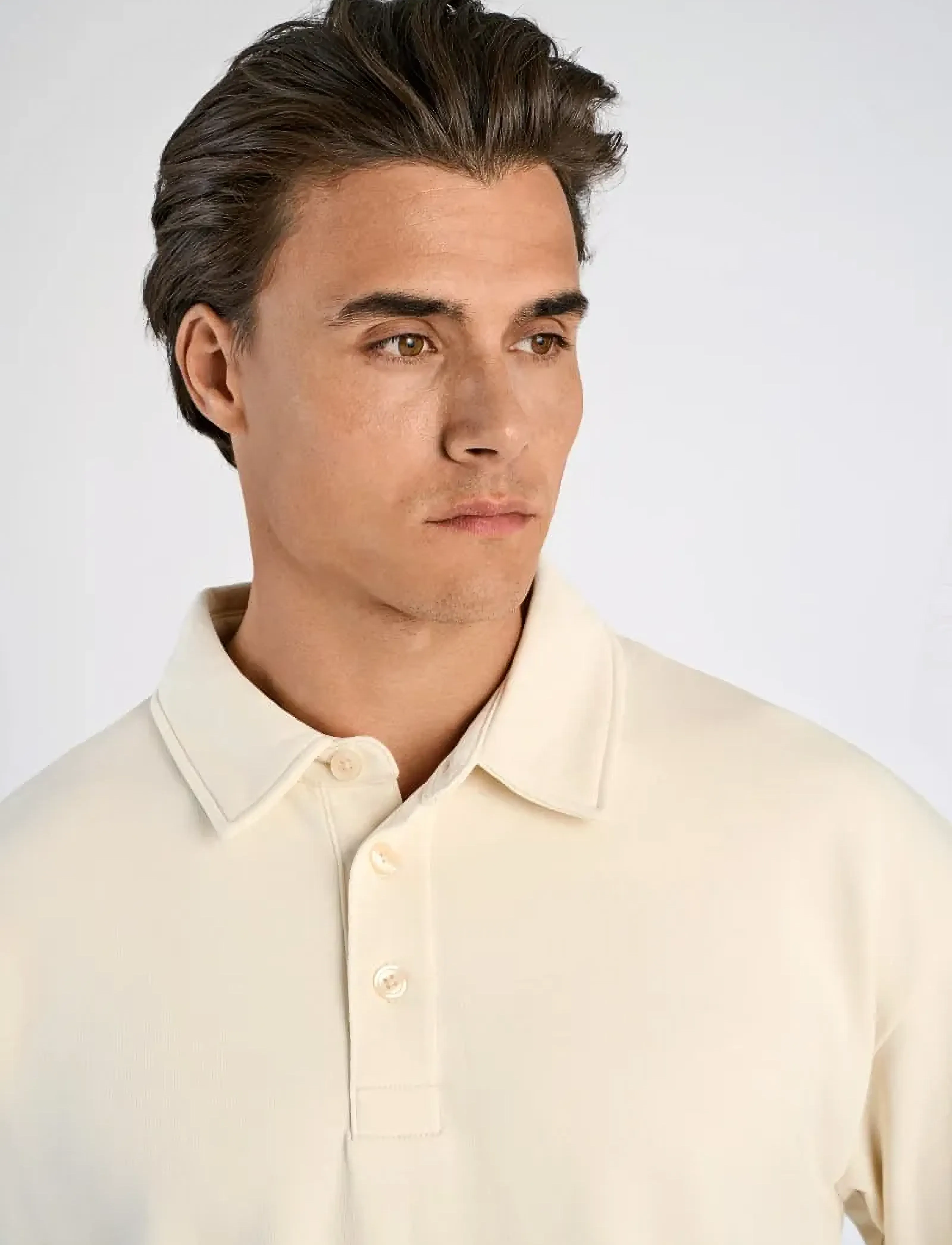 Lindbergh - Oversized polo sweat S/S - kurzärmelig - ecru - 3