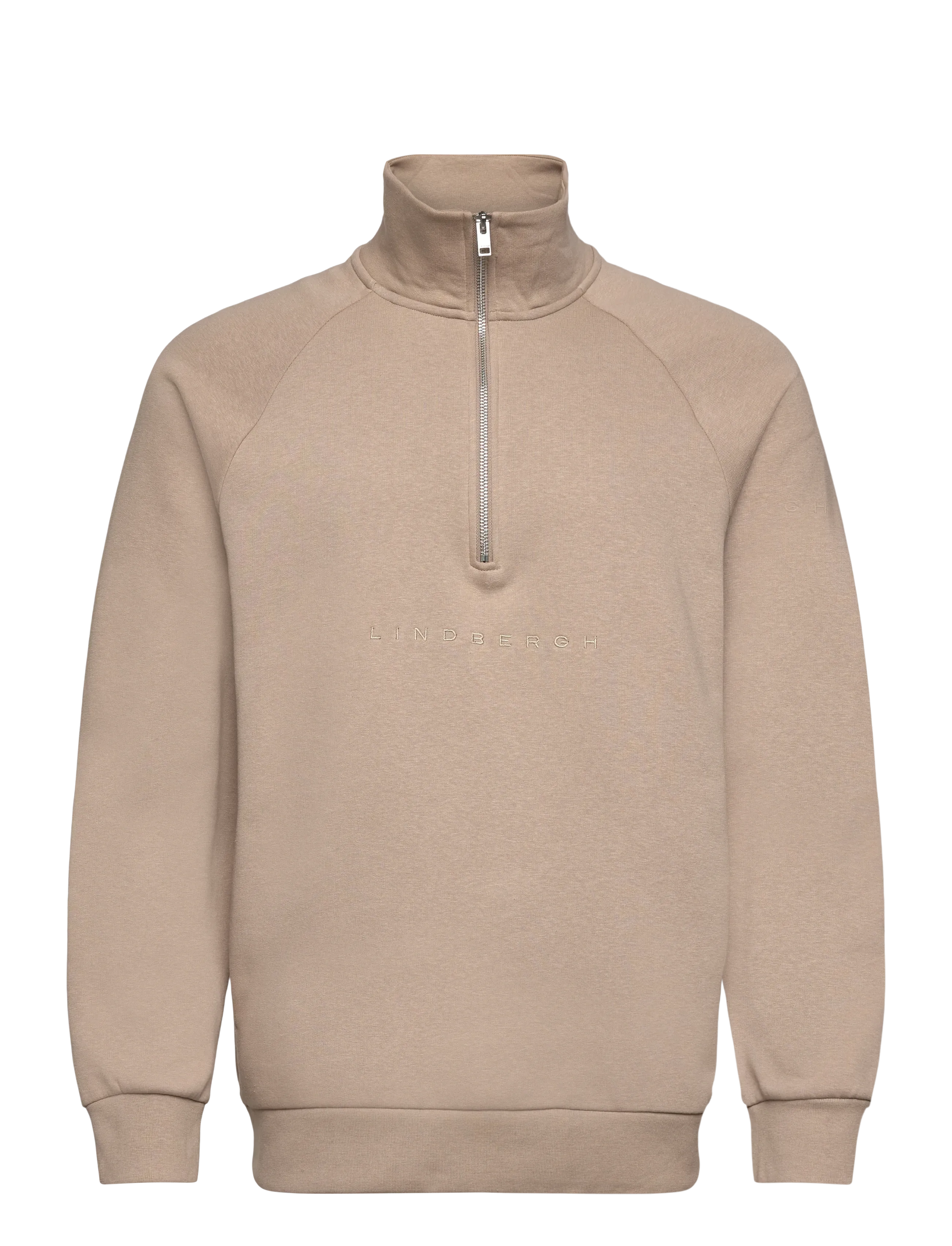 LINDBERGH Half Zip Raglan Sweatshirt Beige - S - Herren