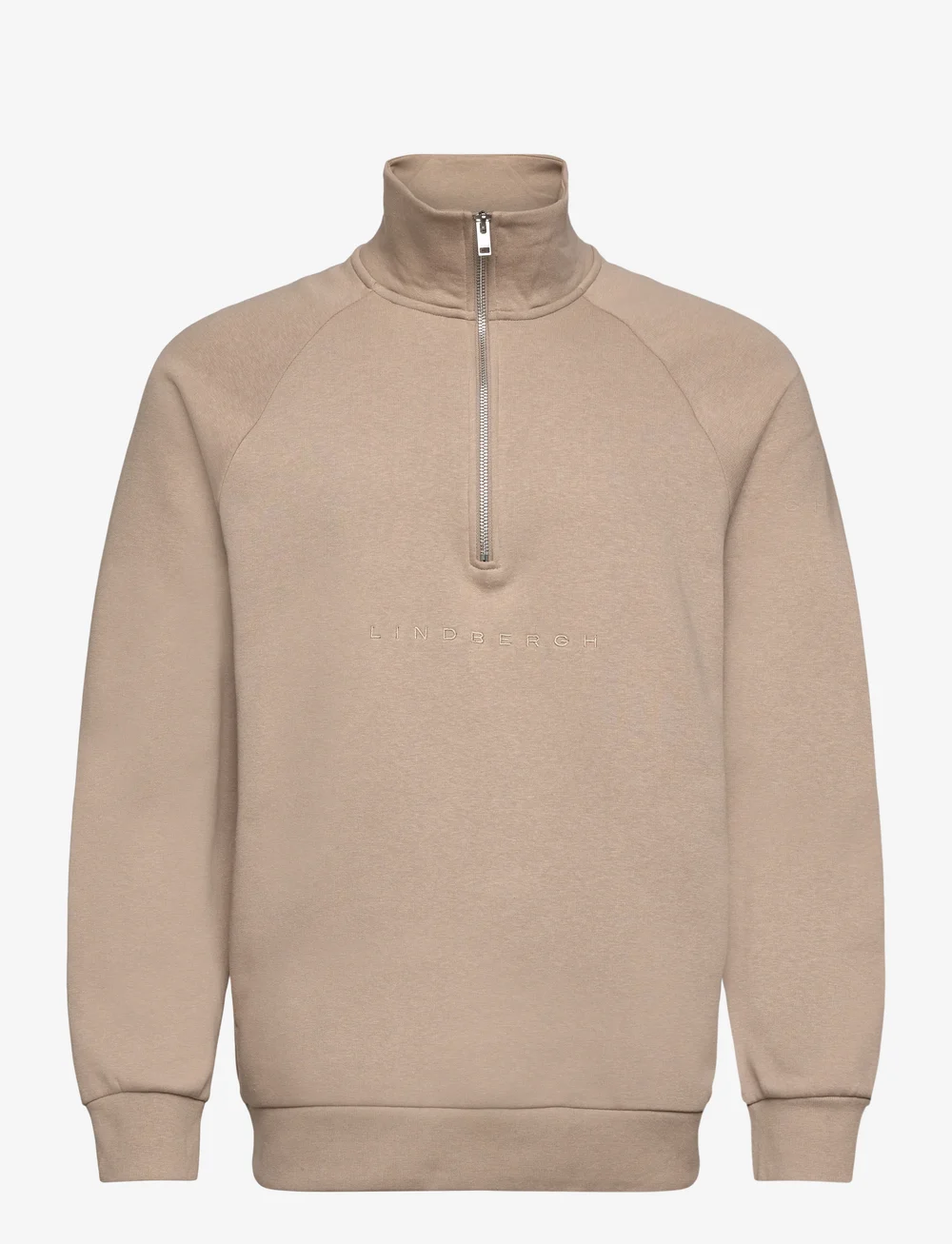 Lindbergh - Half zip raglan sweatshirt - half zip-tröjor - dk sand mel - 1